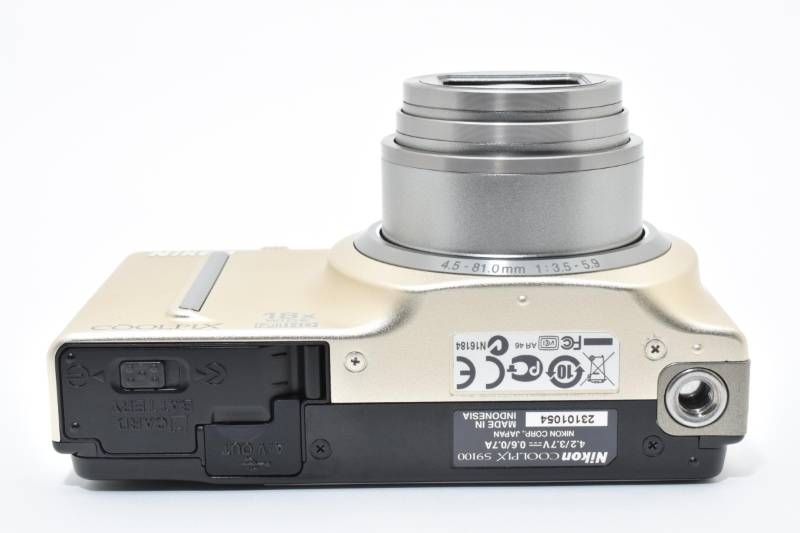 光学極上品 訳あり】Nikon ニコン COOLPIX S9100 ゴールド SDカード4GB