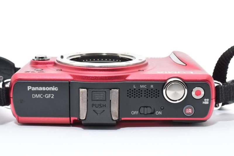 実用美品】Panasonic パナソニック LUMIX DMC-GF2 赤 レッド ボディ
