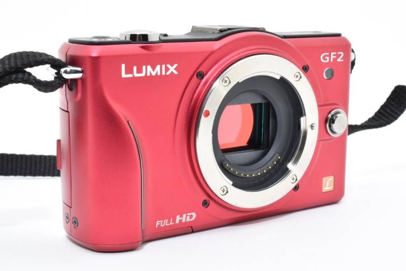 実用美品】Panasonic パナソニック LUMIX DMC-GF2 赤 レッド ボディ