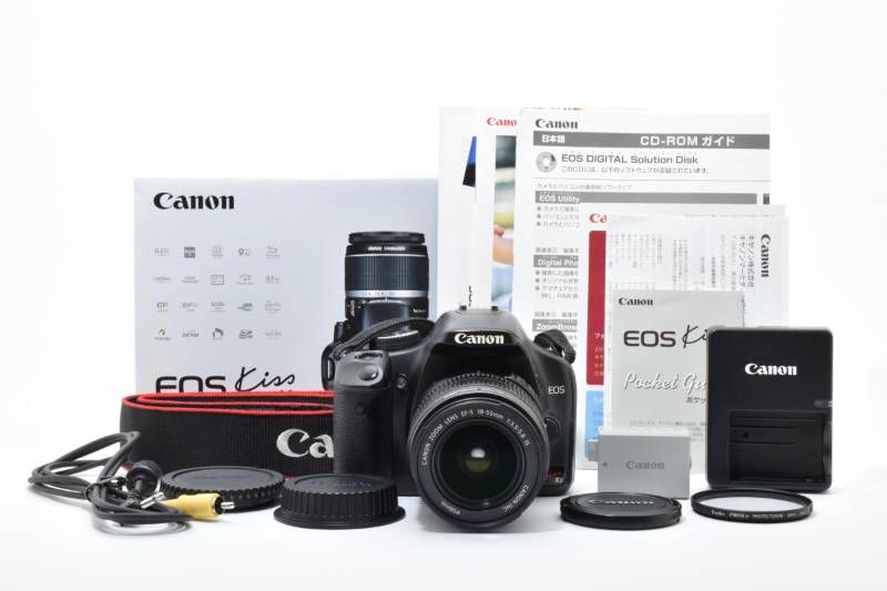実用光学美品 箱あり】Canon キャノン EOS KISS X2 / EF-S 18-55mm 3.5