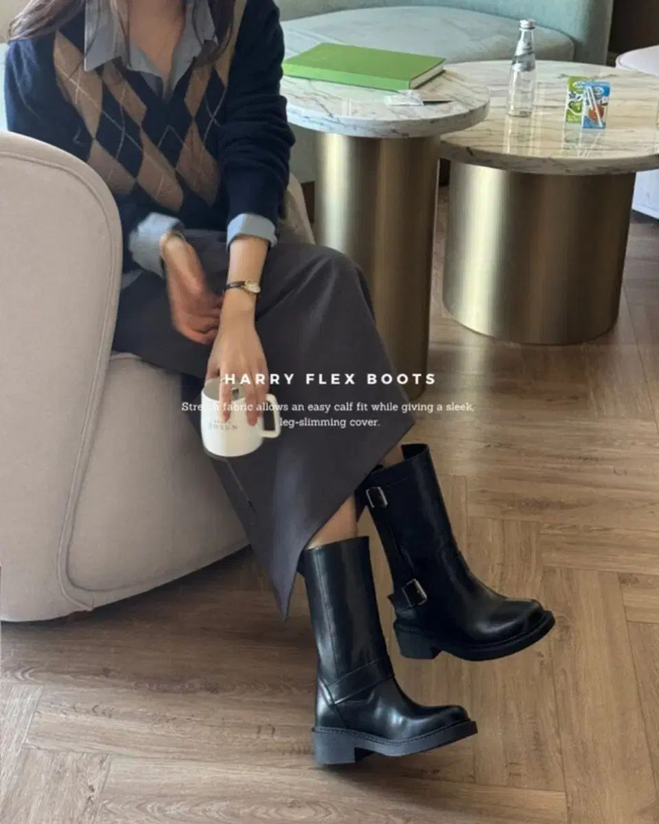 ハリーフレックス ブラック ロング ブーツ OKAYPLAY OKAYPLACE