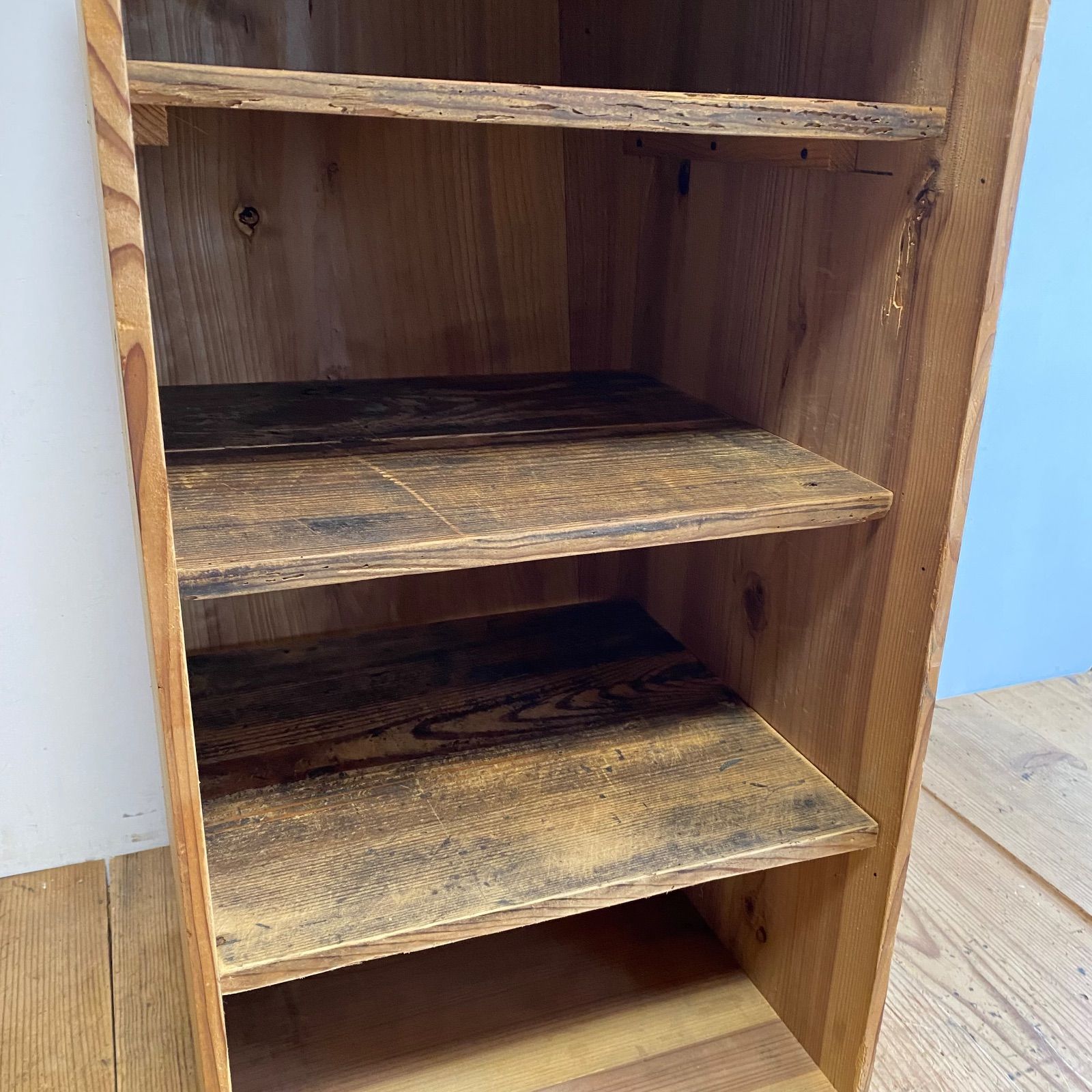 アンティーク 古家具 木製 本棚 食器棚 収納棚 シェルフ 無垢材 y362