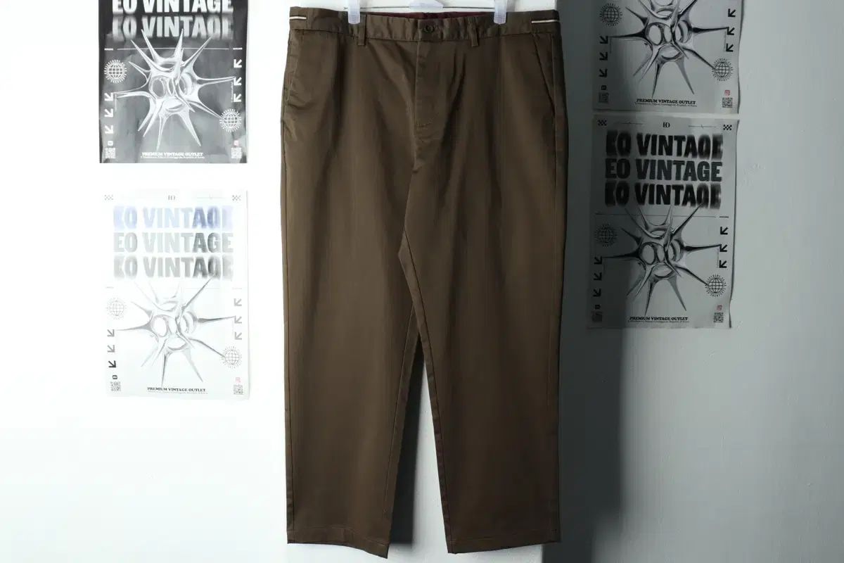 2 XL バリー コットン パンツ オーバーサイズ ゴルフ ブラウン チノ 定石-22 CD