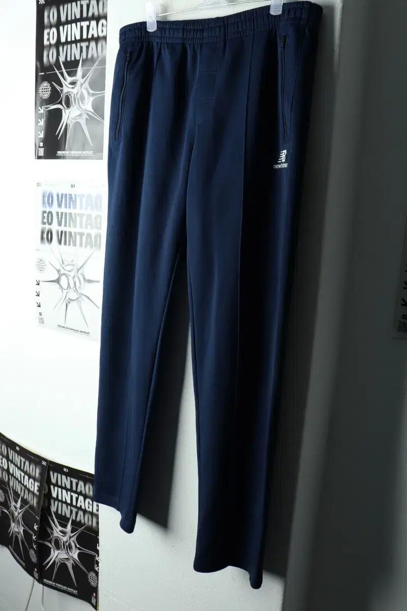 (L) ニューバランス トレーニングウェア ズボン ネイビー オールドスクール-22D8