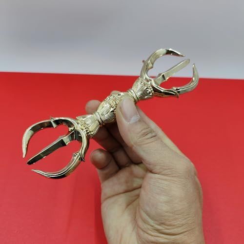 三鈷杵 大々型 長さ16 cm 密教で使われる仏具 密教法具 前具 寺院仏具 手道