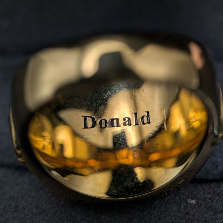 ダンベリーミント 米海軍 US NAVY リング 18.5号 14Kゴールドメッキ