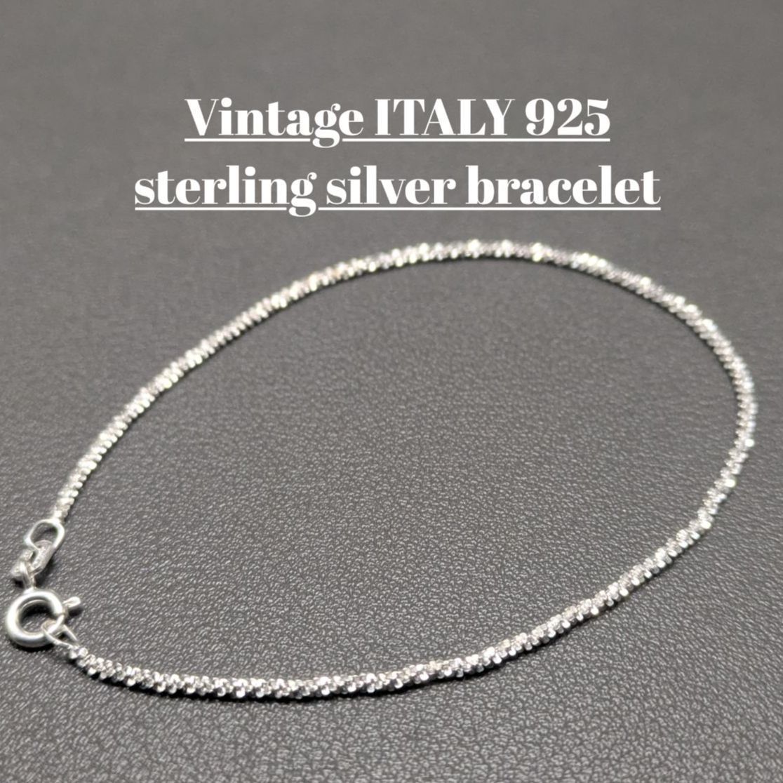 ITALY925 ヴィンテージ ツイストロープブレスレット シルバー925 ITALY925 ヴィンテージ ツイストロープブレスレット シルバー925