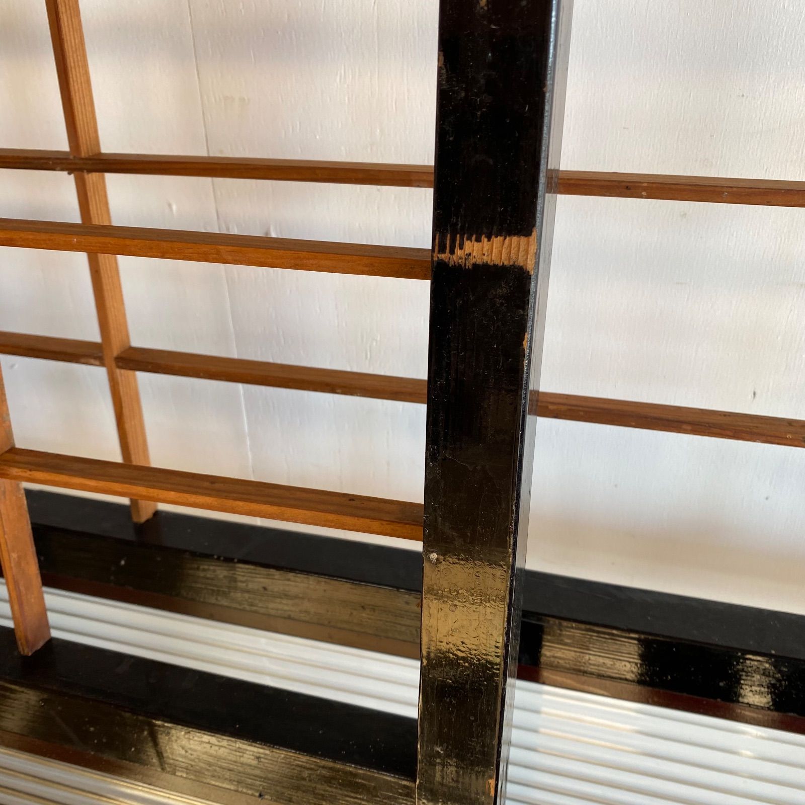 アンティーク 古建具 モールガラス 障子戸 セット 昭和レトロ 建具 y 368