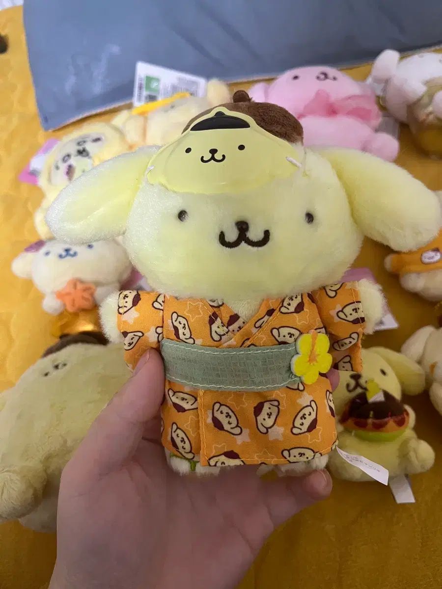 ポムポムプリン 夏色 まつり 着物 キーホルダー ぬいぐるみ 【公式通販】