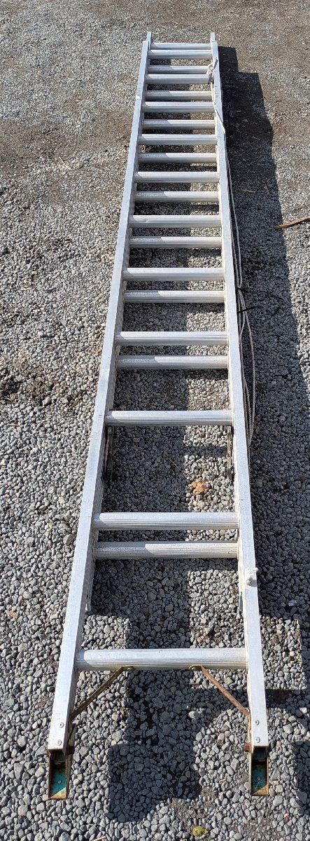  ホクセイ日軽二連S型はしご HSL 2-63 全長6.35 m できる方お願い致します 伸縮はしご 脚立 はしご 足場