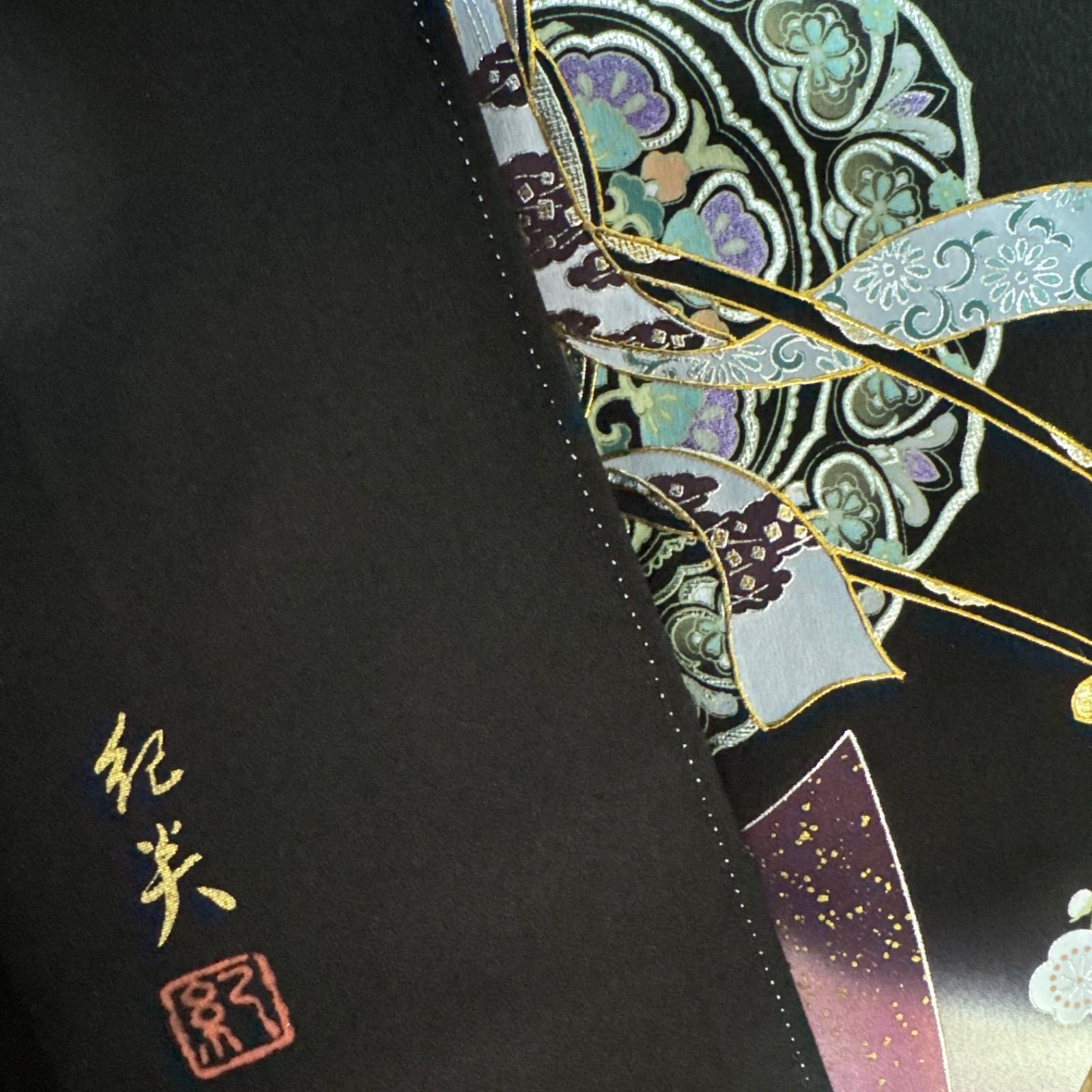 リクエスト品 黒留袖 極上 正絹 作家物 落款有 - メルカリ リクエスト品 黒留袖 極上 正絹 作家物 落款有 - メルカリ