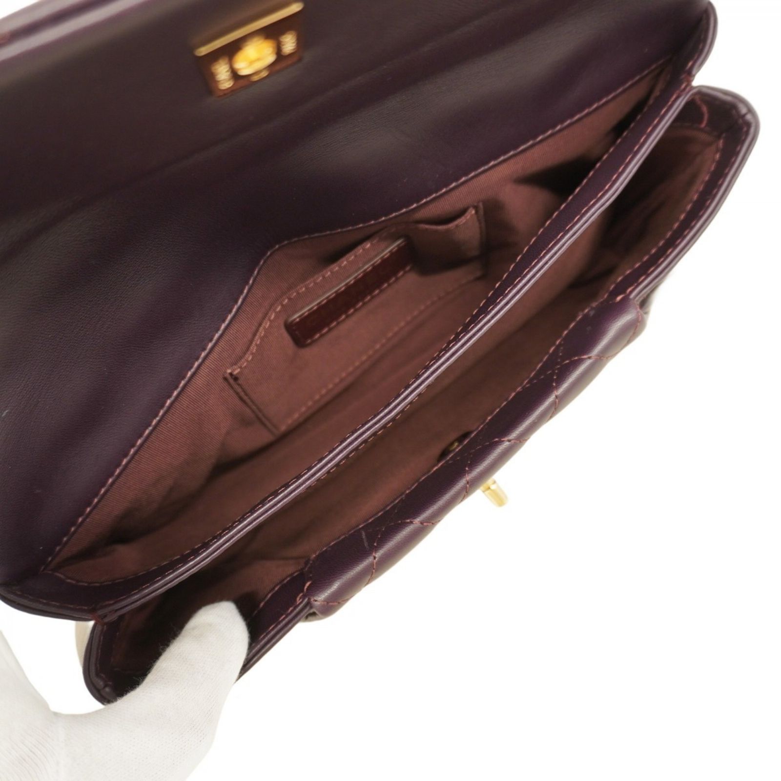  シャネル Chanel クラッチバッグ マトラッセ ラムスキン パープル シャンパンレディース クラッチバッグ バッグ