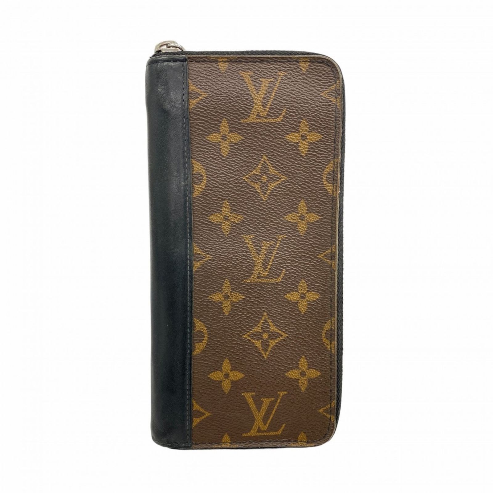 ルイ ヴィトン Louis Vuitton 長財布 モノグラム マカサー ジッピーウォレットヴェルティカル M 60109 ブラウン ブラックメンズ