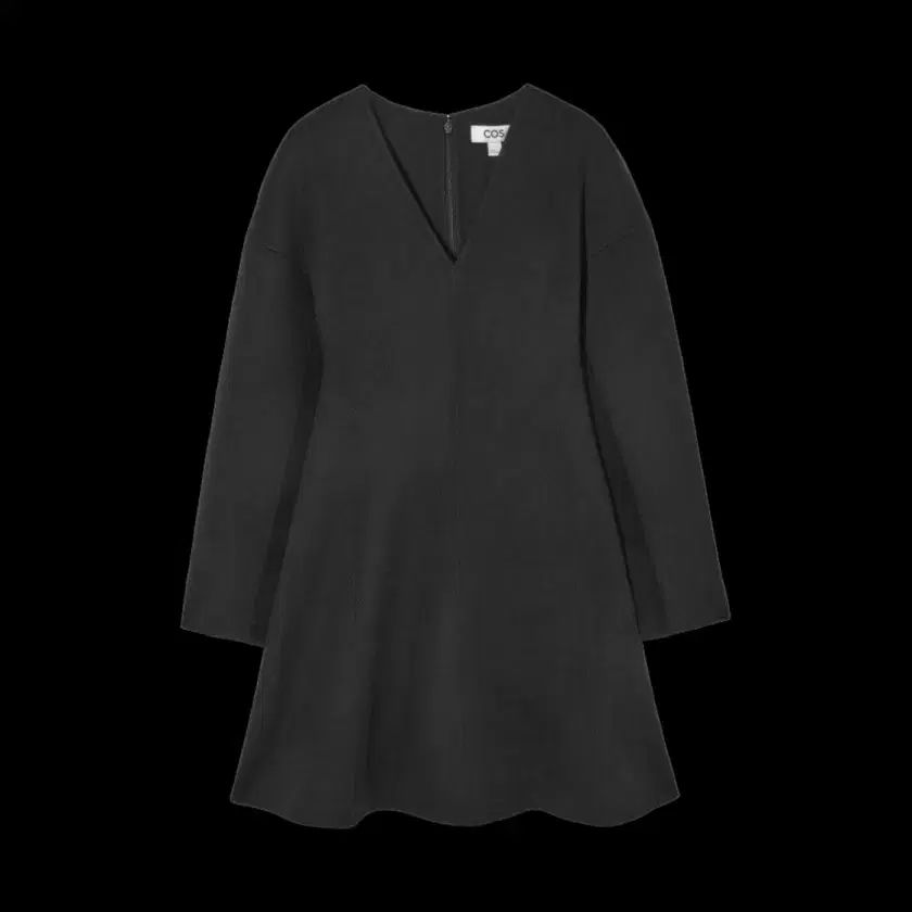 COS コス ブラック フ ウール ONE PIECE