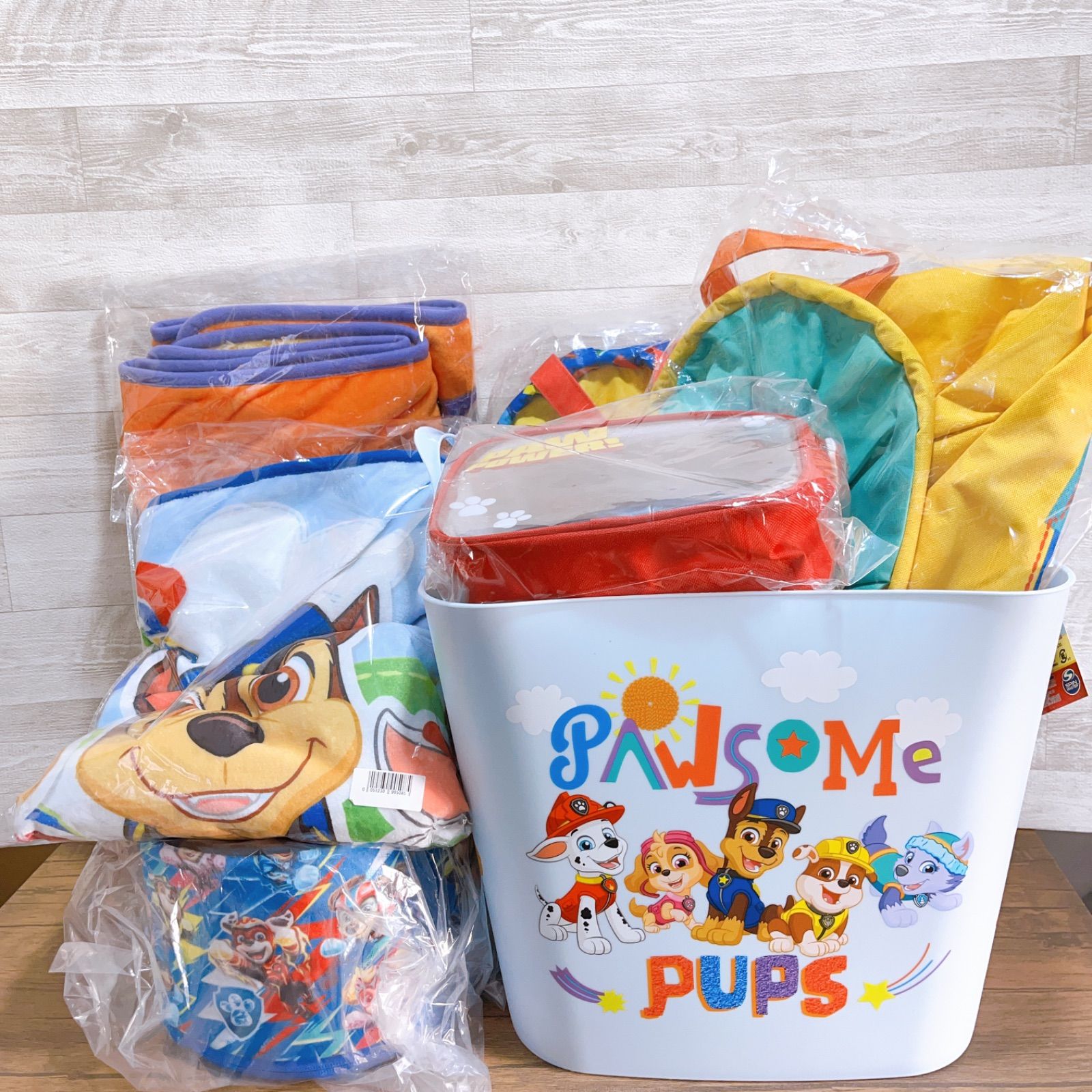 パウパトロール 椅子 スツール お片付けバッグ ブランケット ポーチ 収納ボックス