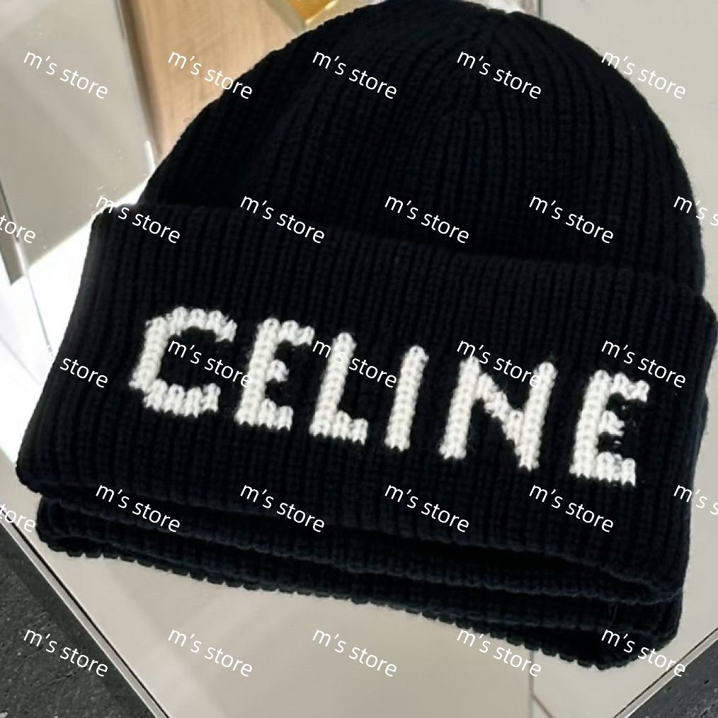 CELINE ブラック ニットビーニー CELINE ブラック ニットビーニー CELINE 【未使用】 セリーヌ ニット帽