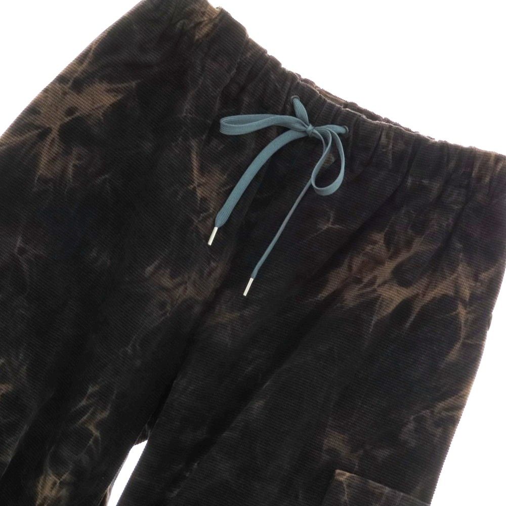 ボルトルーム vaultroom コットン ブロックコーデュロイ イージーカーゴパンツ ブラックxブラウン サイズS ユニセックス