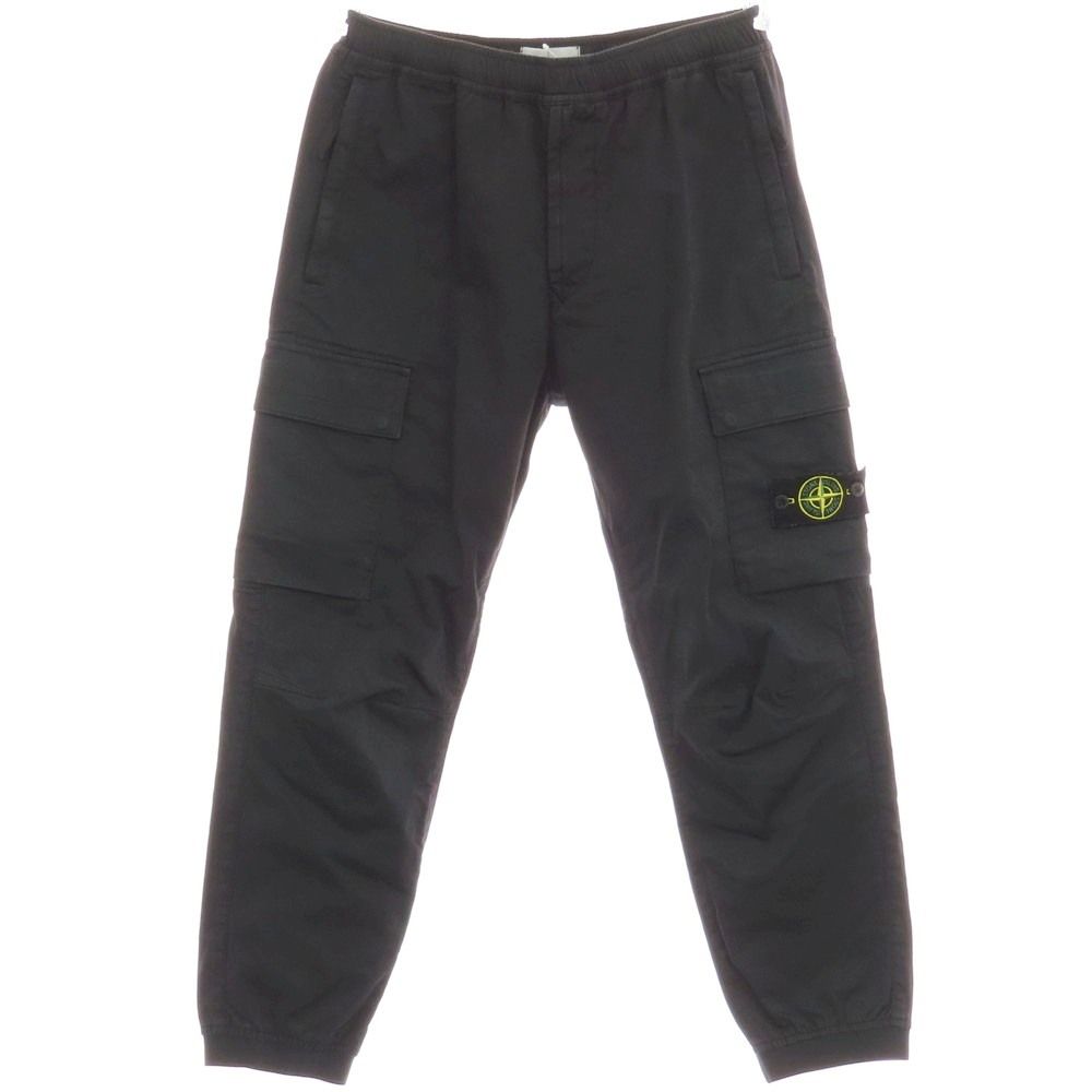 ストーンアイランド STONE ISLAND ストレッチ コットンウール イージーカーゴパンツ ブラック サイズ31 メンズ