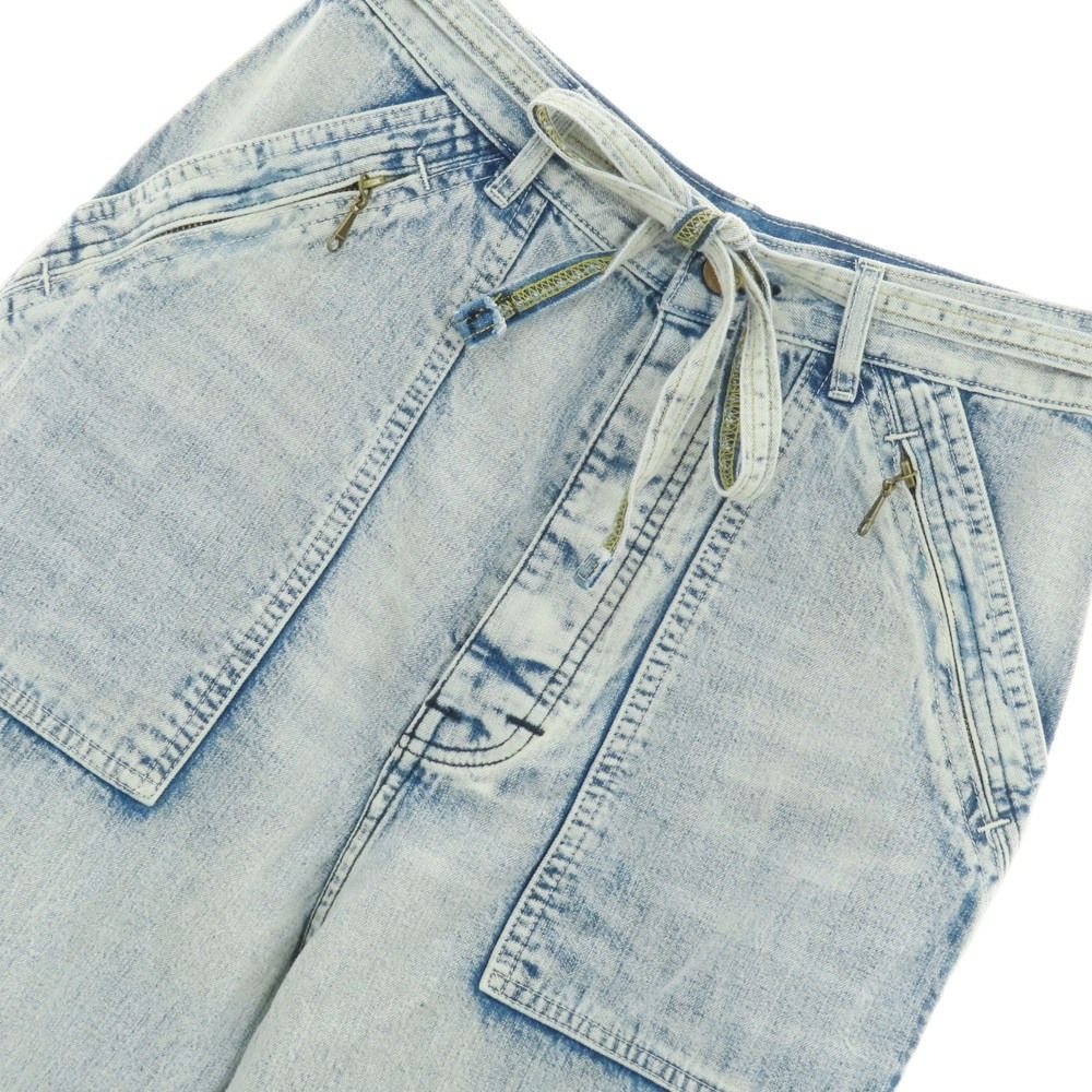ビューティフルピープル beautiful people × LEE 春夏 2 WAY デニムパンツ ライトブルー サイズ34 レディース