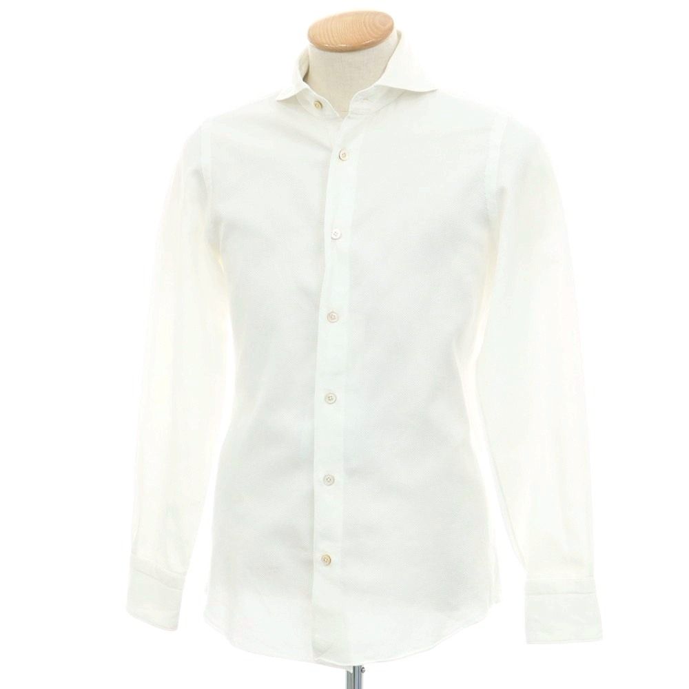 中古】フィナモレ Finamore コットン ホリゾンタルカラー カジュアル