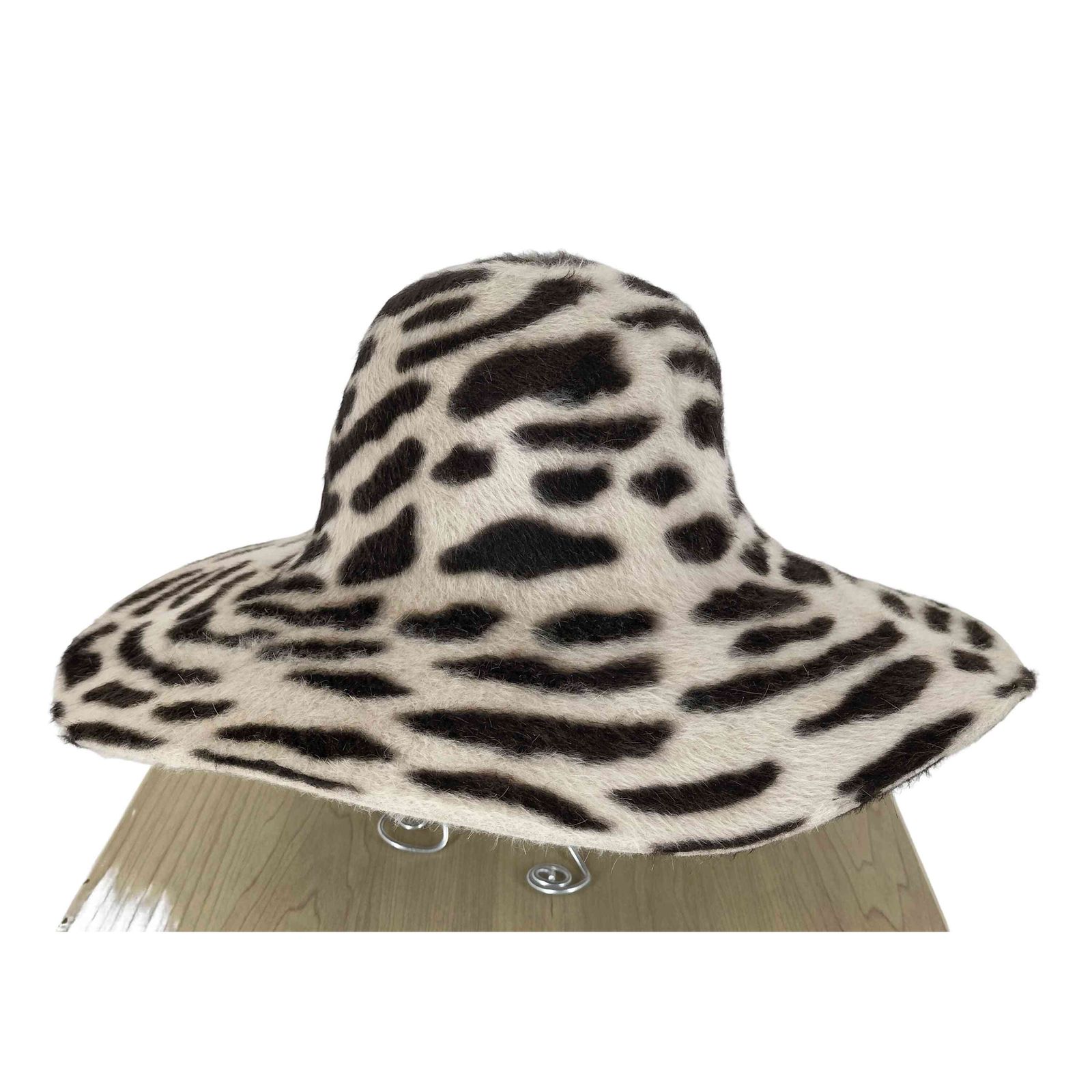 ユーズドフルギ USED古着 チェコ製 カウ柄 ロングブリム ハット メンズ 表記無 