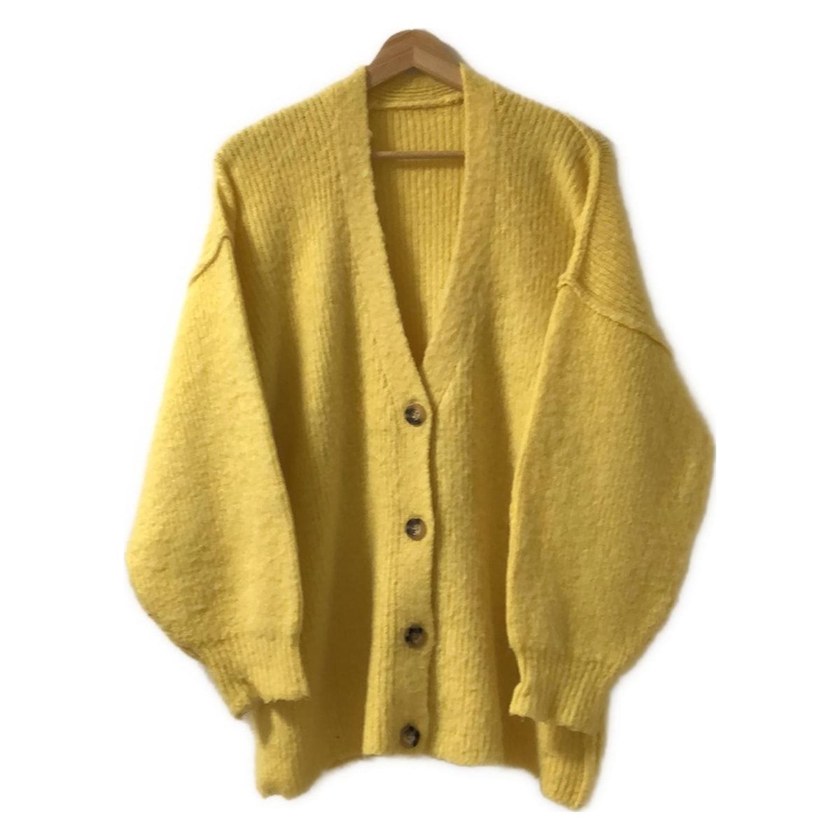 MAISON SPECIAL メゾン カーディガン サイズM レディース イエロー 七分袖