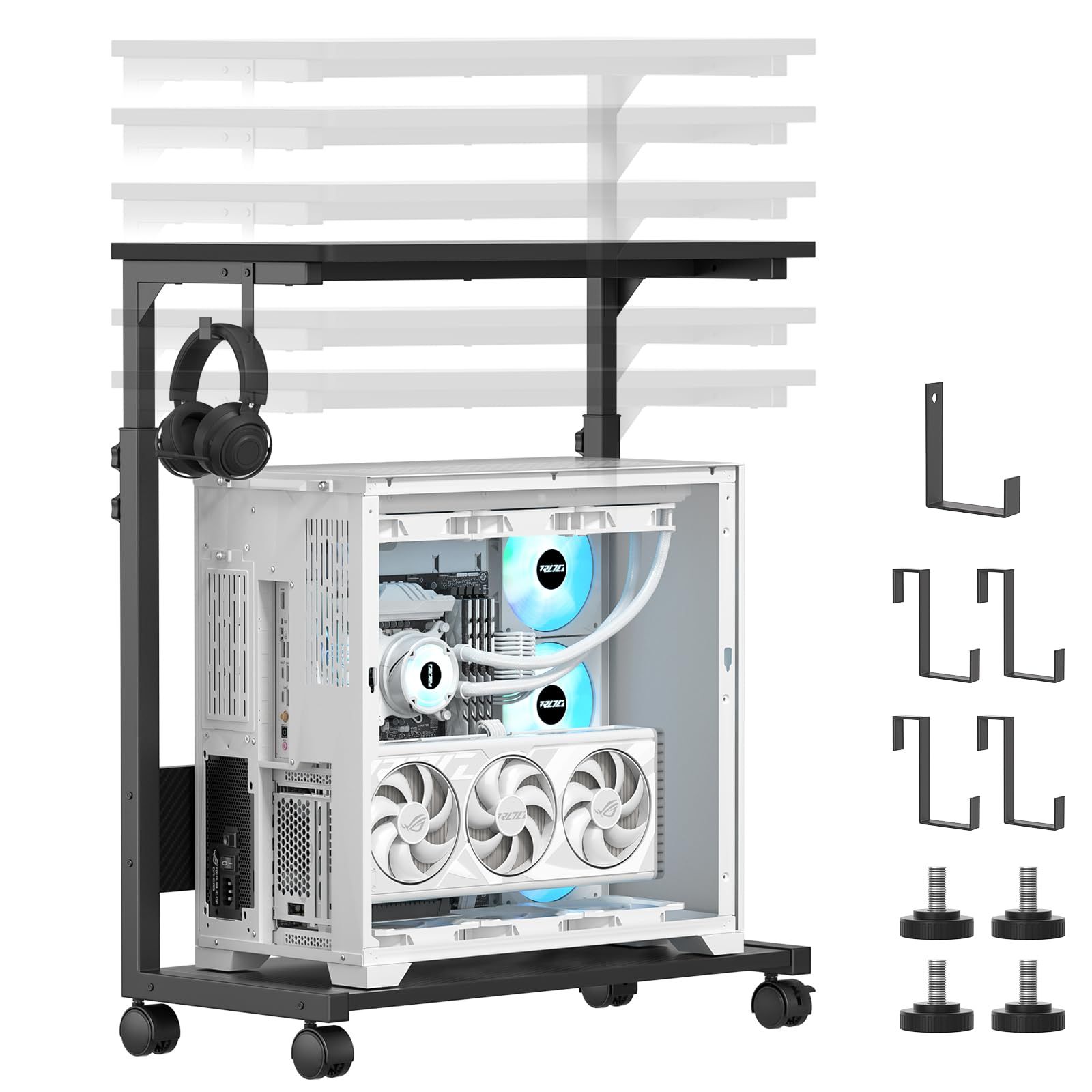 新品 pcラック 昇降式 ガレリア ゲーミングpc ワゴン パソコンラック