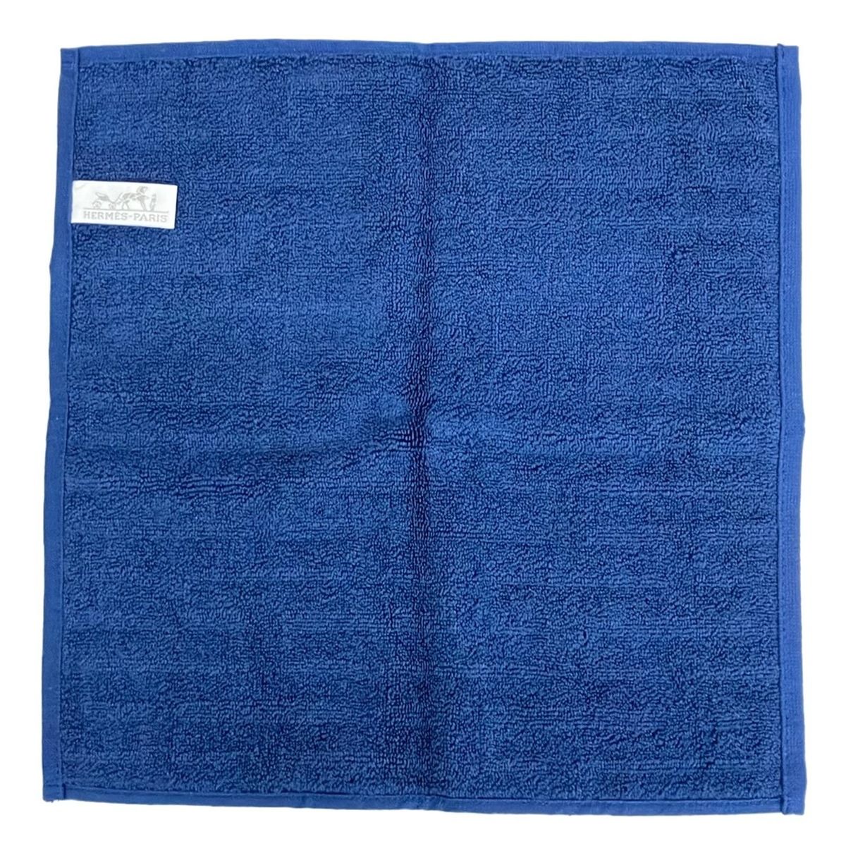 HERMES ネイビー ハンドタオル HERMES(エルメス) 小物新品同様 - ネイビー ハンドタオル コットン