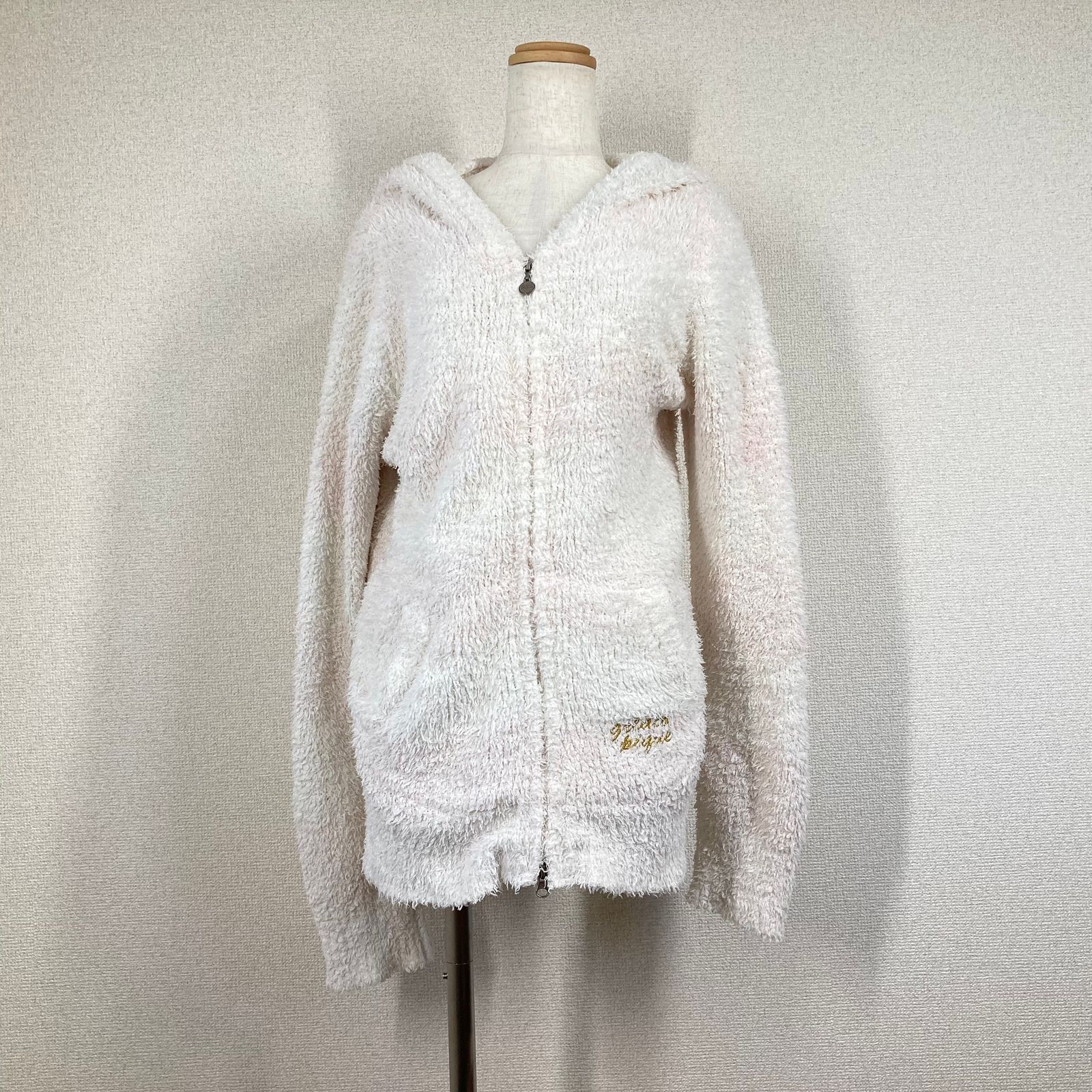 ジェラートピケ ルームウェア フリー カシミヤ混 長袖 サテン パジャマ