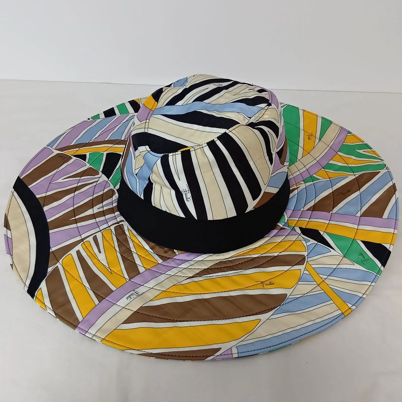 EMILLIO PUCCI エミリオプッチ ハット つば広ハット サイズⅡ 女優帽 帽子