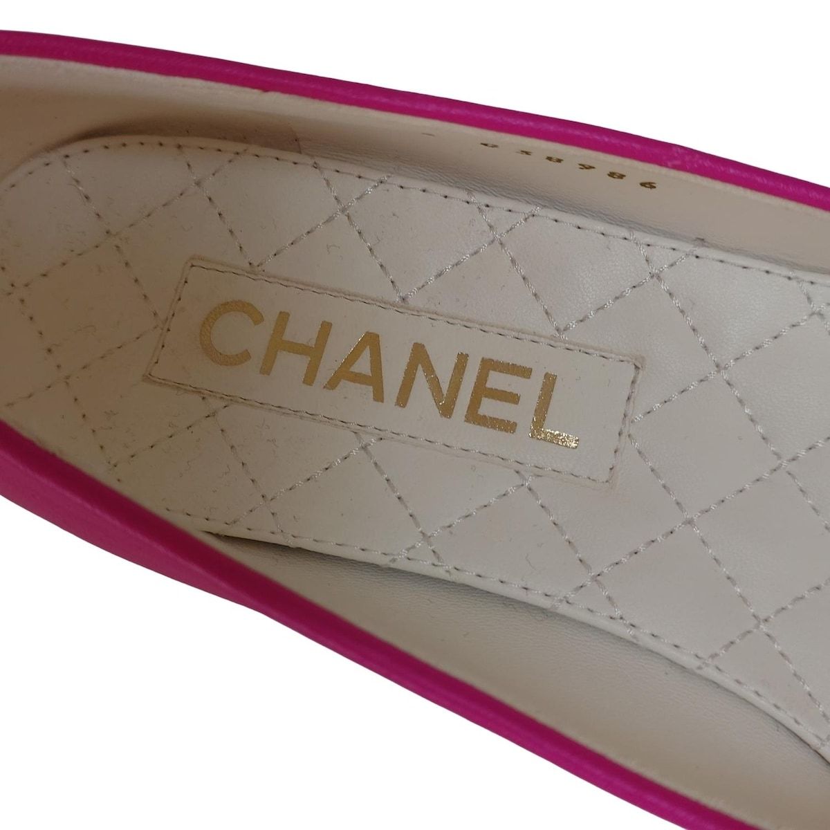 CHANEL(シャネル) フラットシューズ 37 c レディース - G38986 ピンク