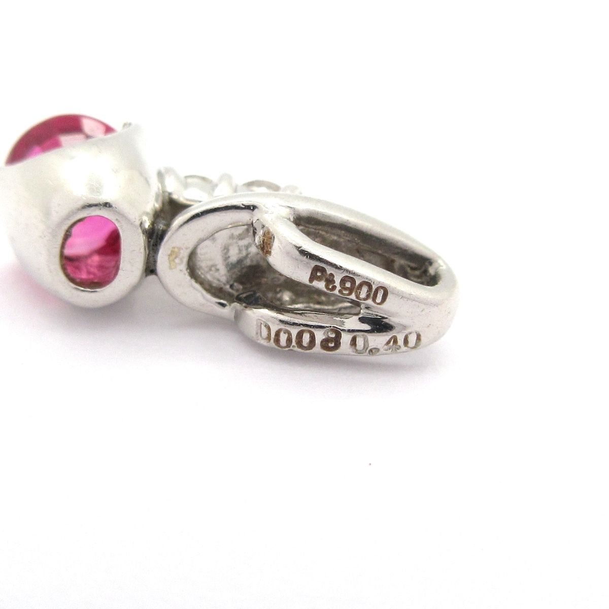  Unbranded ノーブランド ペンダントトップ Pt 900×ダイヤモンド×ピンク 総重量 1.5 g D 0.08刻印 0.40刻印 その他 アクセサリー