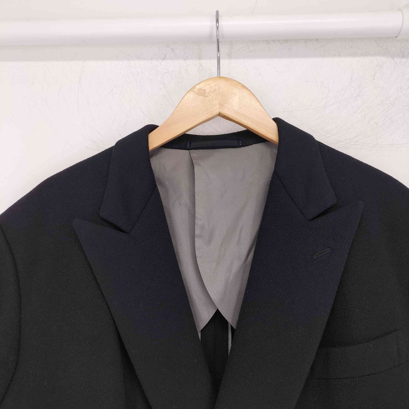 ユーズドフルギ USED古着 ECSAINE PLAZA カシミヤ100 ダブルブレスト