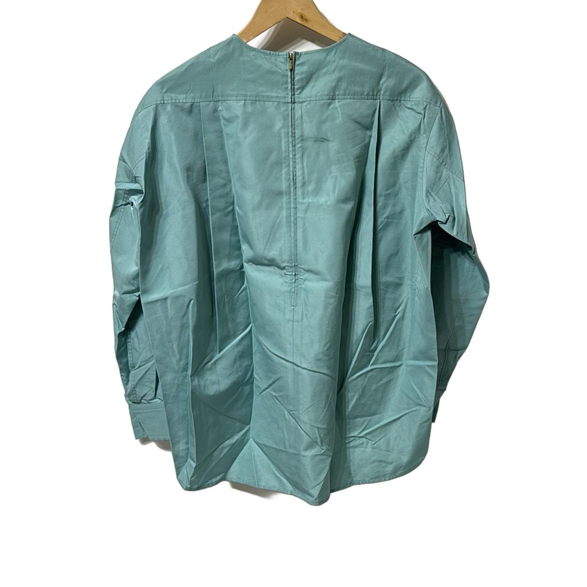 BLAMINK シルクシャツ ブラウス 長袖 パステルカラー 水色系 36サイズ BLAMINK シルクシャツ ブラウス 長袖 パステルカラー 水色系 36サイズ