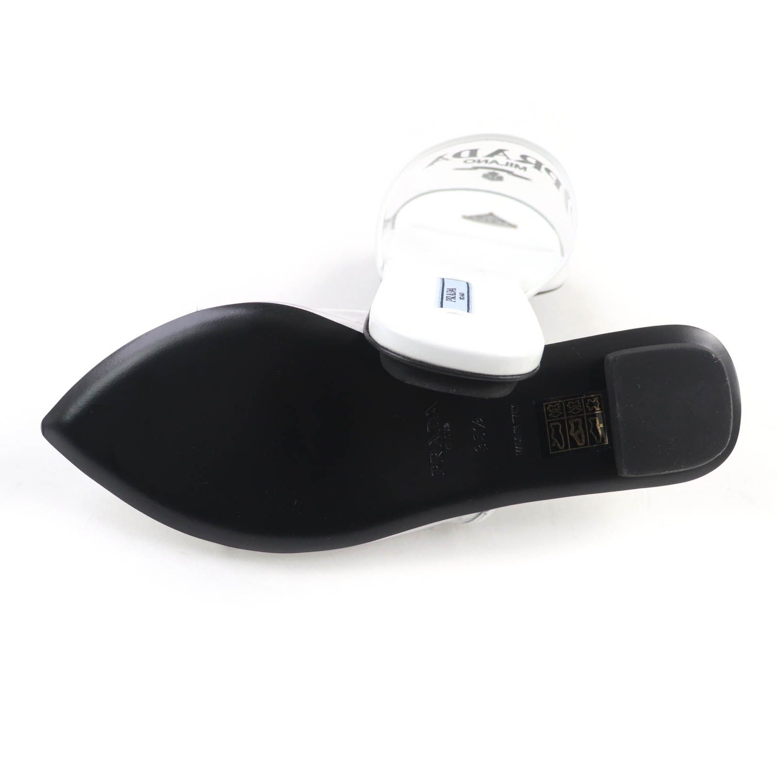 未使用品☆PRADA プラダ 1XX636 トライアングルロゴ レザー ミュール