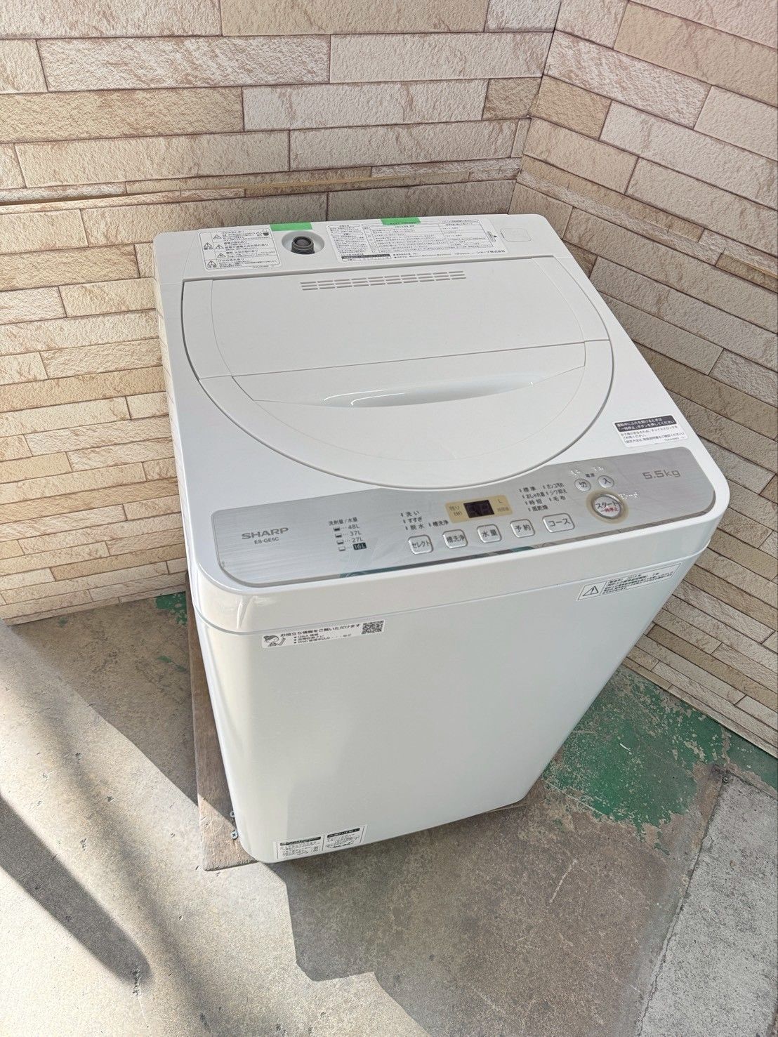 大阪 3か月保障付き 洗濯機 シャープ 5 kg 2019年 ES GE C W IS 1023