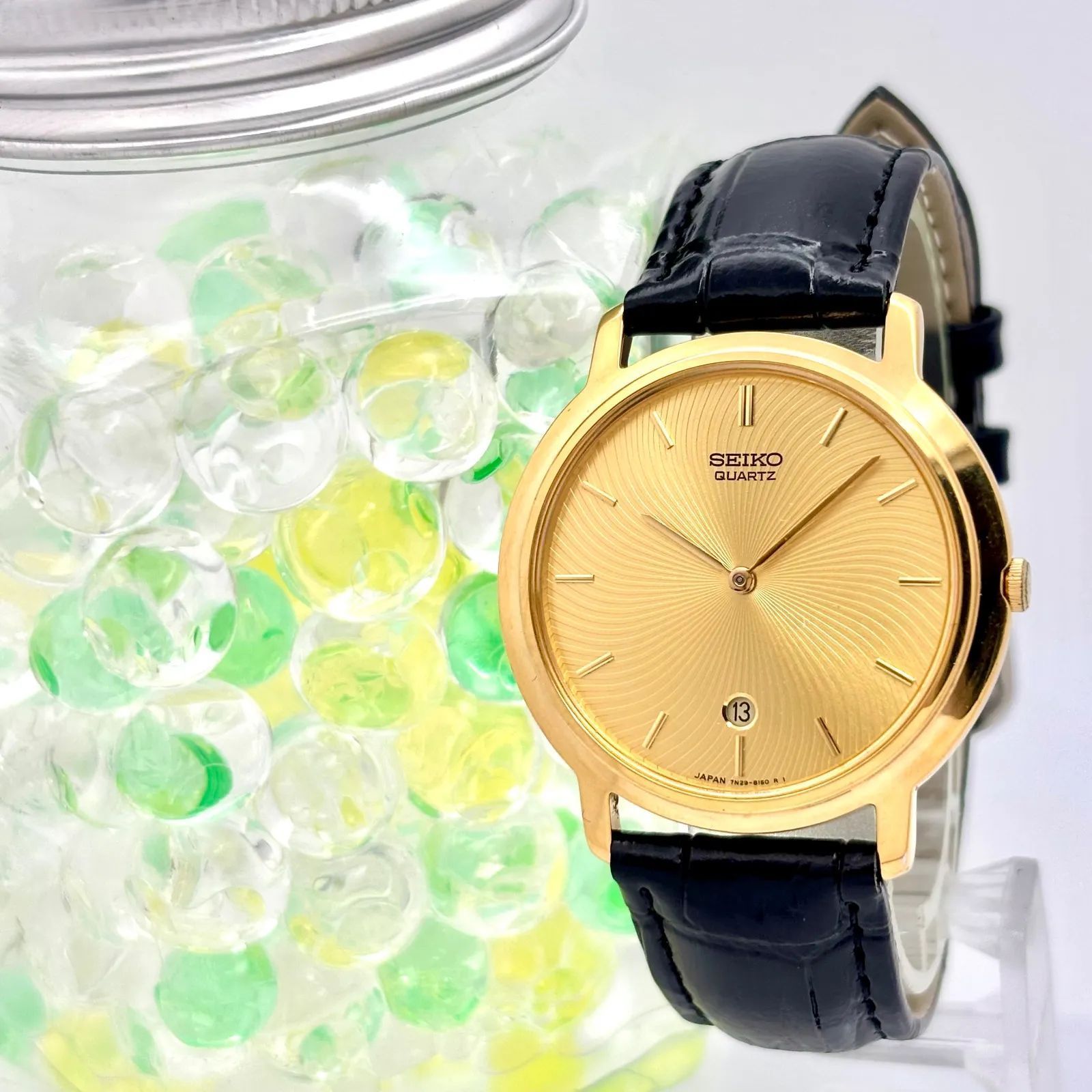 【稼働/新品電池】セイコー　デイデイト　クロノグラフ　腕時計　ゴールド 美品/新品電池】SEIKO セイコー メンズ 腕時計 ゴールド デイト 7N29