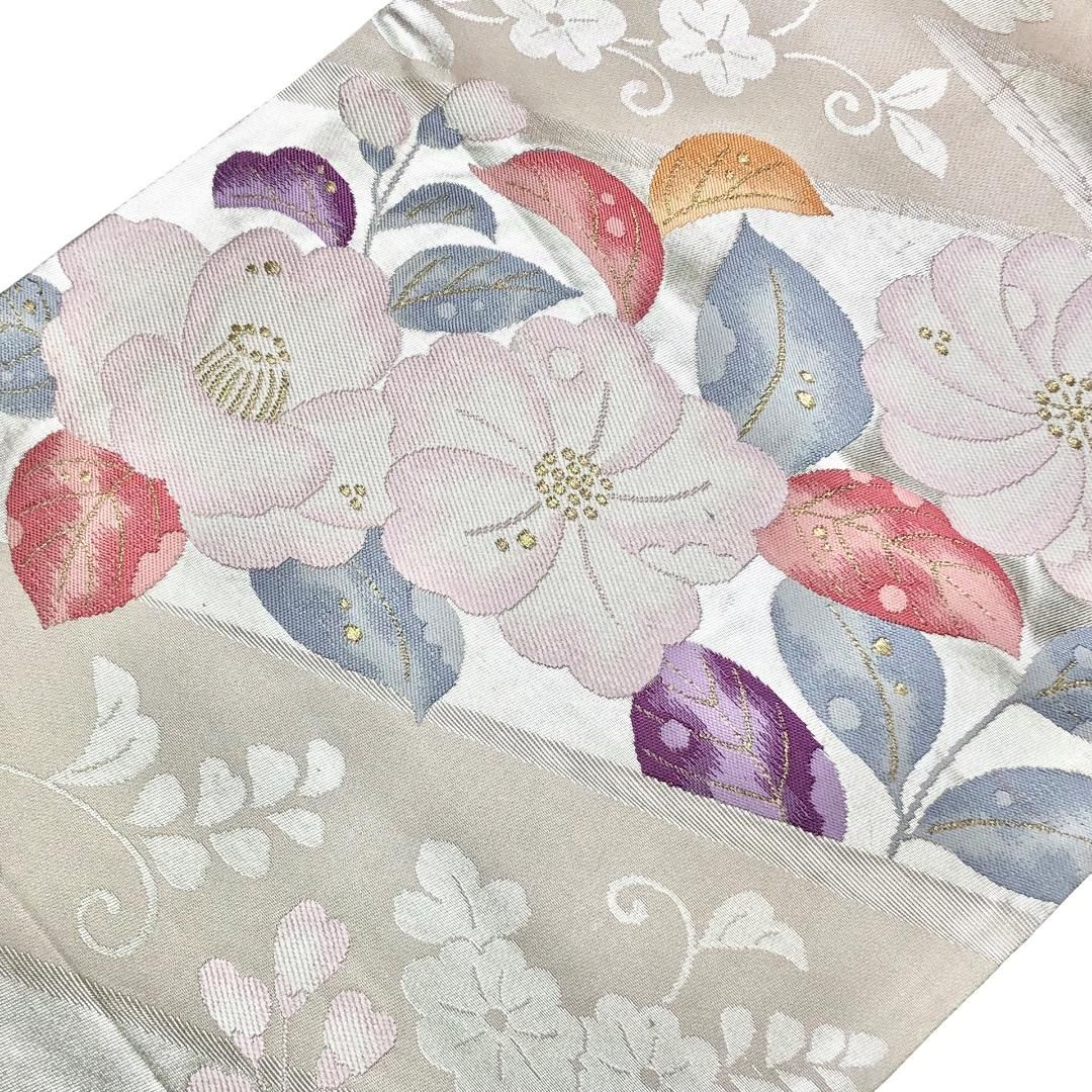 袋帯 辻が花 金銀糸 薄香色 O-5883 - メルカリ