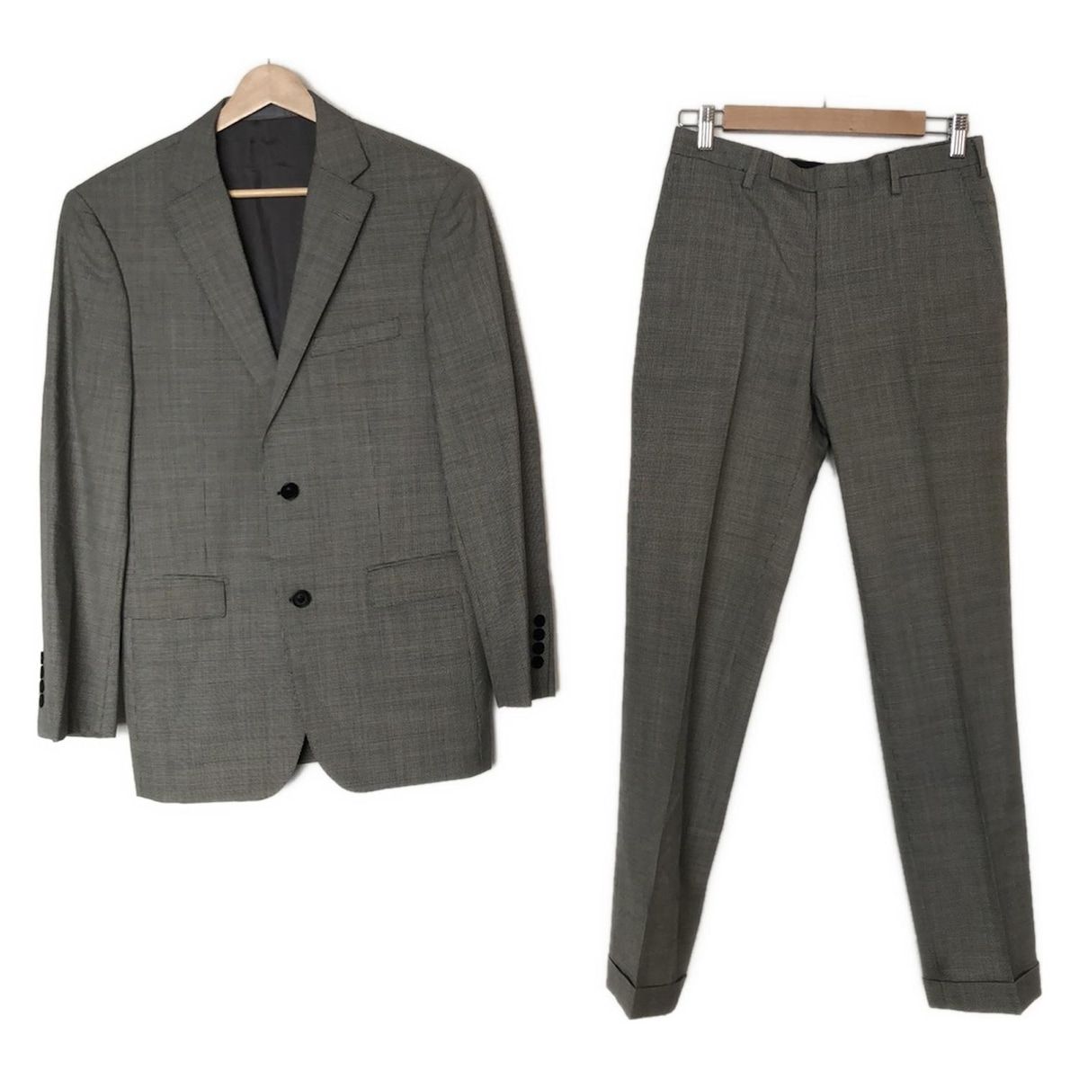 Burberry Black Label(バーバリーブラックレーベル) シングルスーツ メンズ - 黒×白
