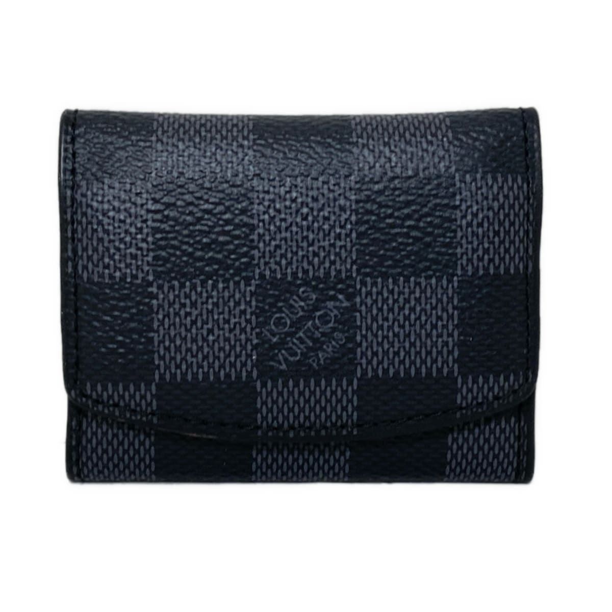LOUIS VUITTON ルイヴィトン 小物入れ ダミエグラフィット - 黒×グレー カフスケース