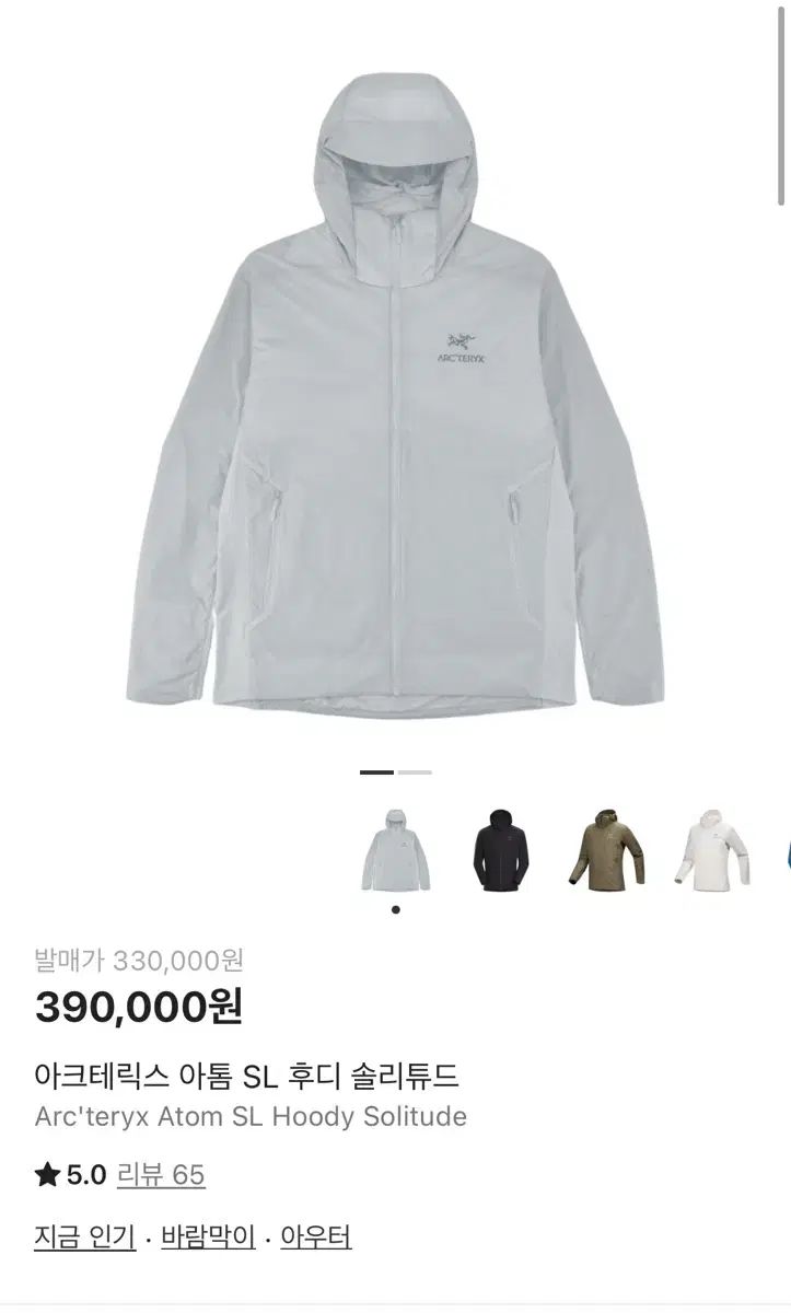 アークテリクス アトム SL ソリチュード