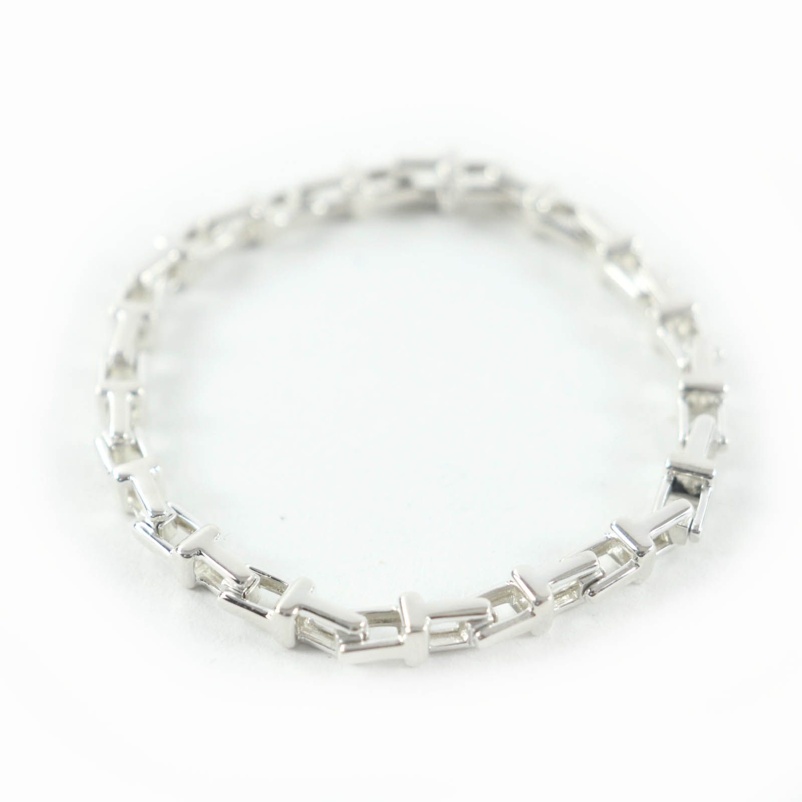 TIFFANY Co ティファニー 925 Tナロー チェーン ブレスレット シルバー イタリア製 重量12 69 g レディース