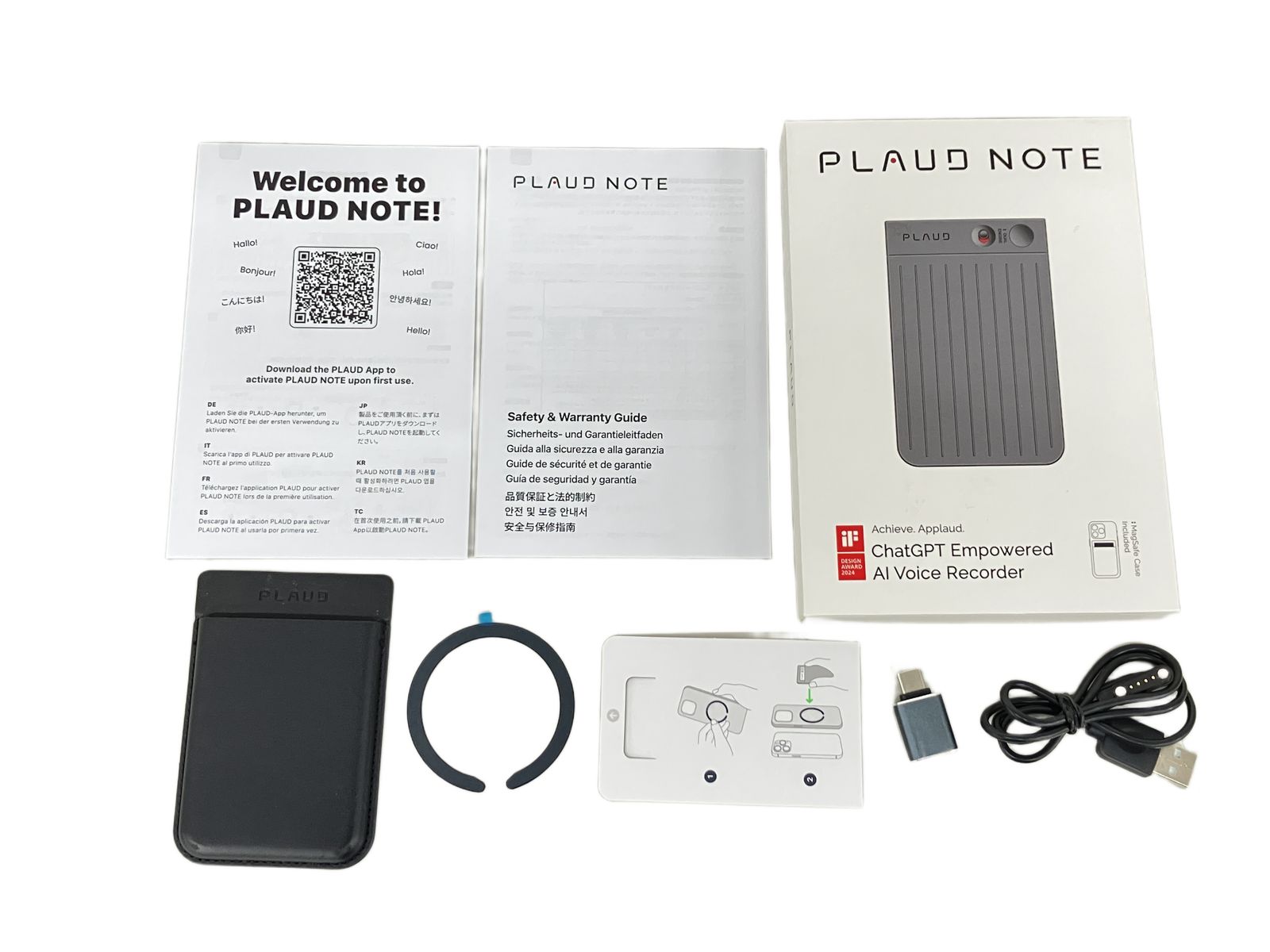 Plaud Note NB 100 AI ボイスレコーダー ブラック 小型 アプリ連動 文字起こし 家電 AVアンプ 録音機器