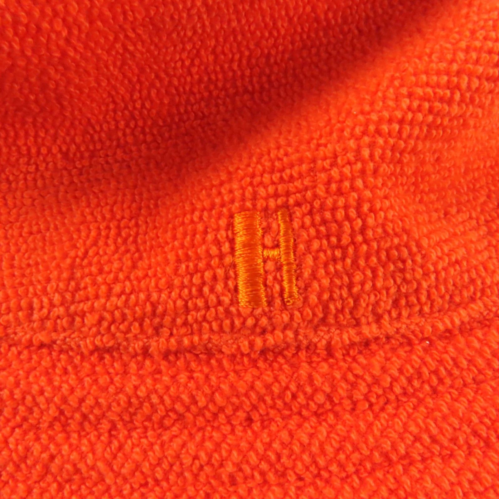 極美品☆HERMES エルメス コットン100％ Hロゴ刺繍 タオル地 バケット