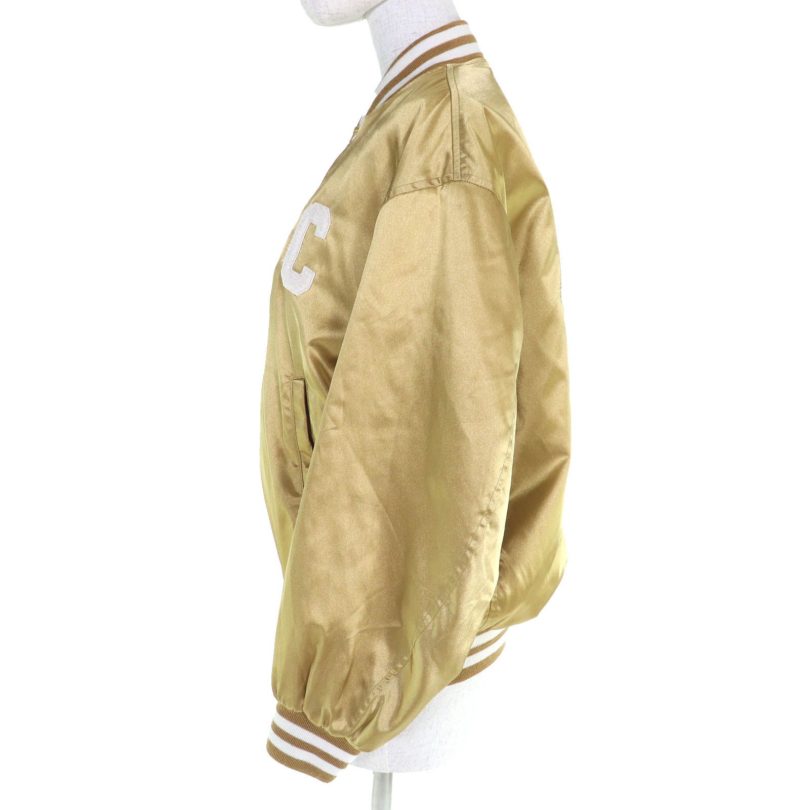 CELINE セリーヌ Lucky lovers ラッキー ラヴァーズ テディ ジャケット スタジャン ブルゾン ゴールド 34 イタリア製 レディース