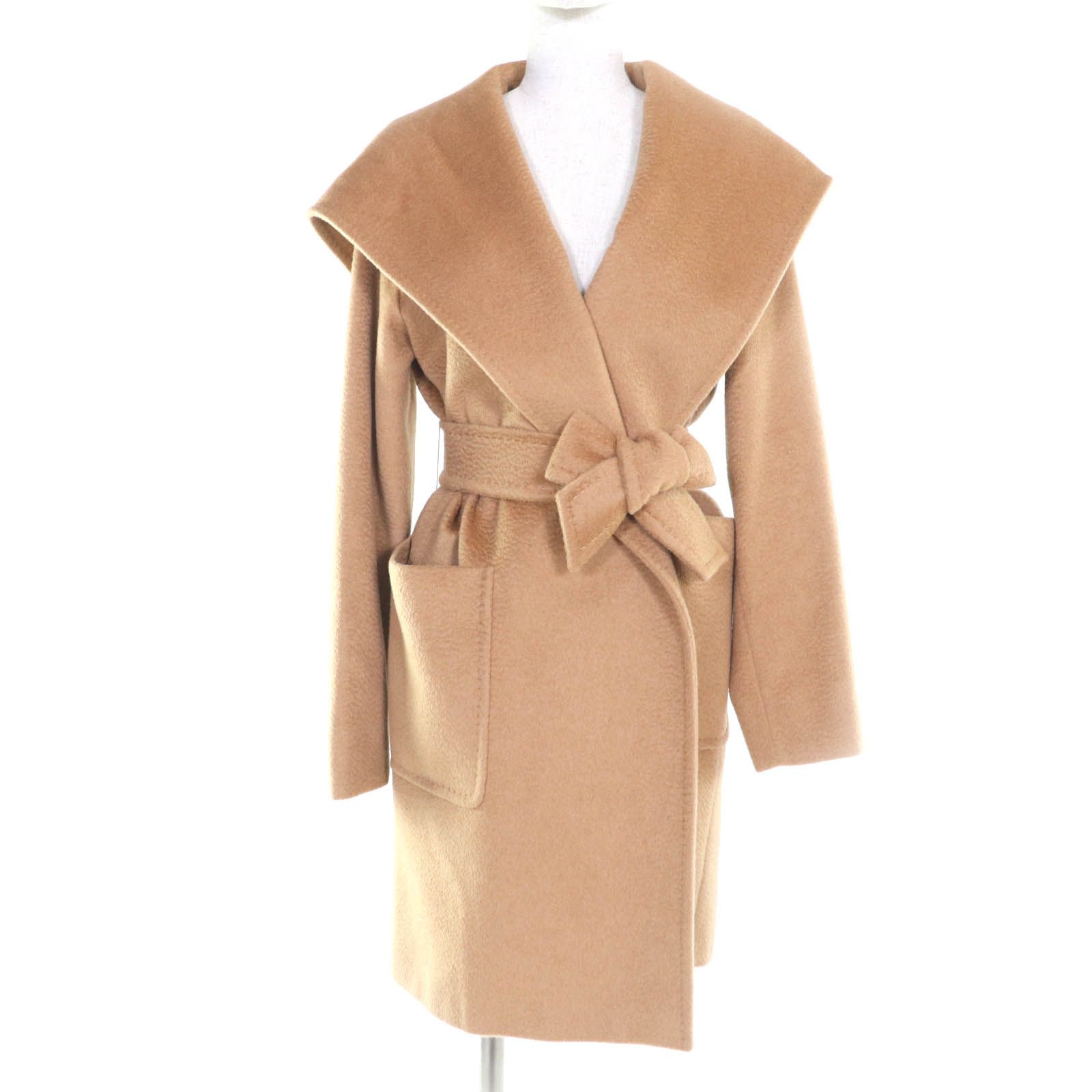 COURIN★未使用　マックスマーラ　白タグ　36　キャメル100% 白タグMaxMara】ラクダの毛100%キャメルコート（36）
