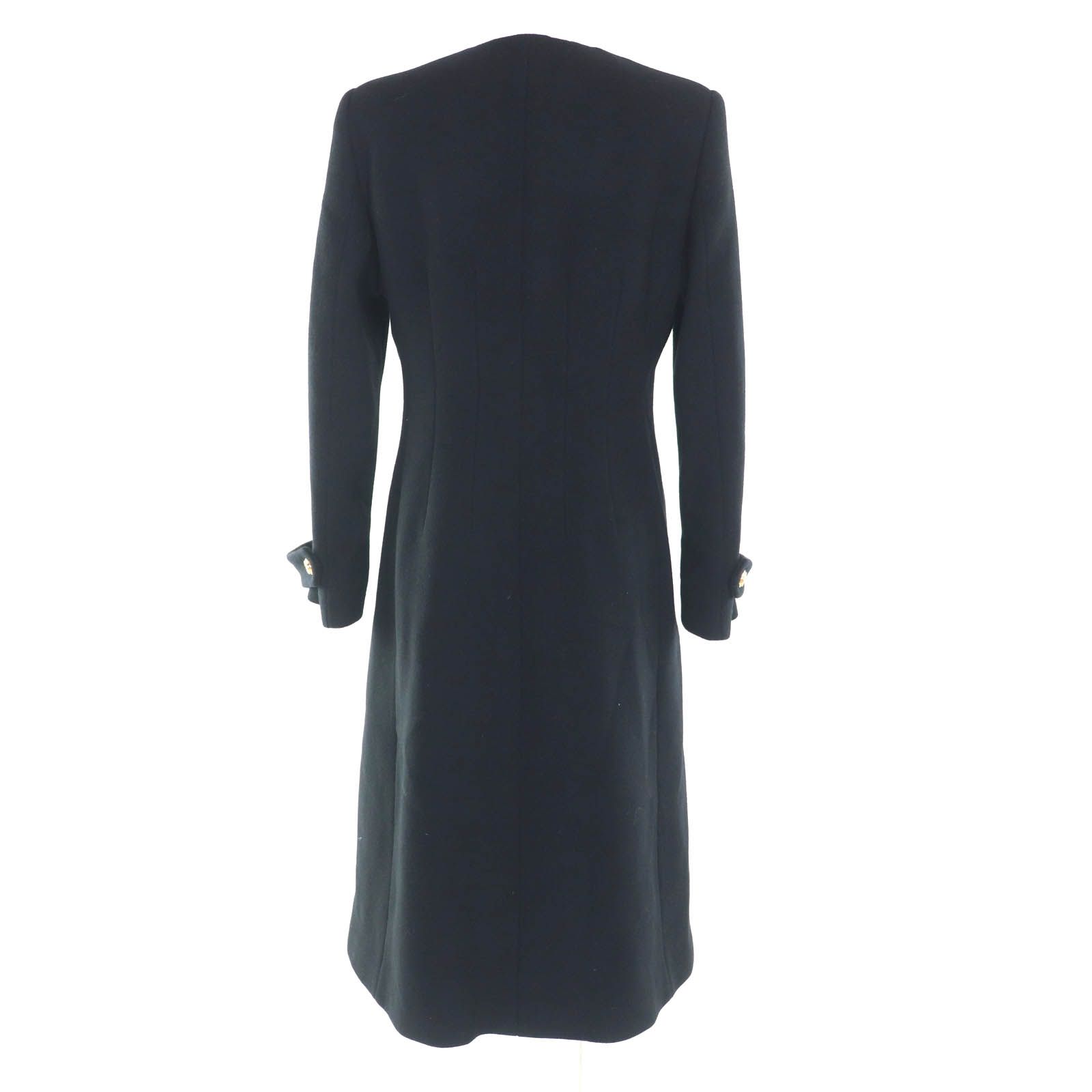 GUCCI(グッチ)ロングコート(黒) GUCCI - GUCCI グッチ 黒 貴重 牛革パイピング ロング コート ハイ