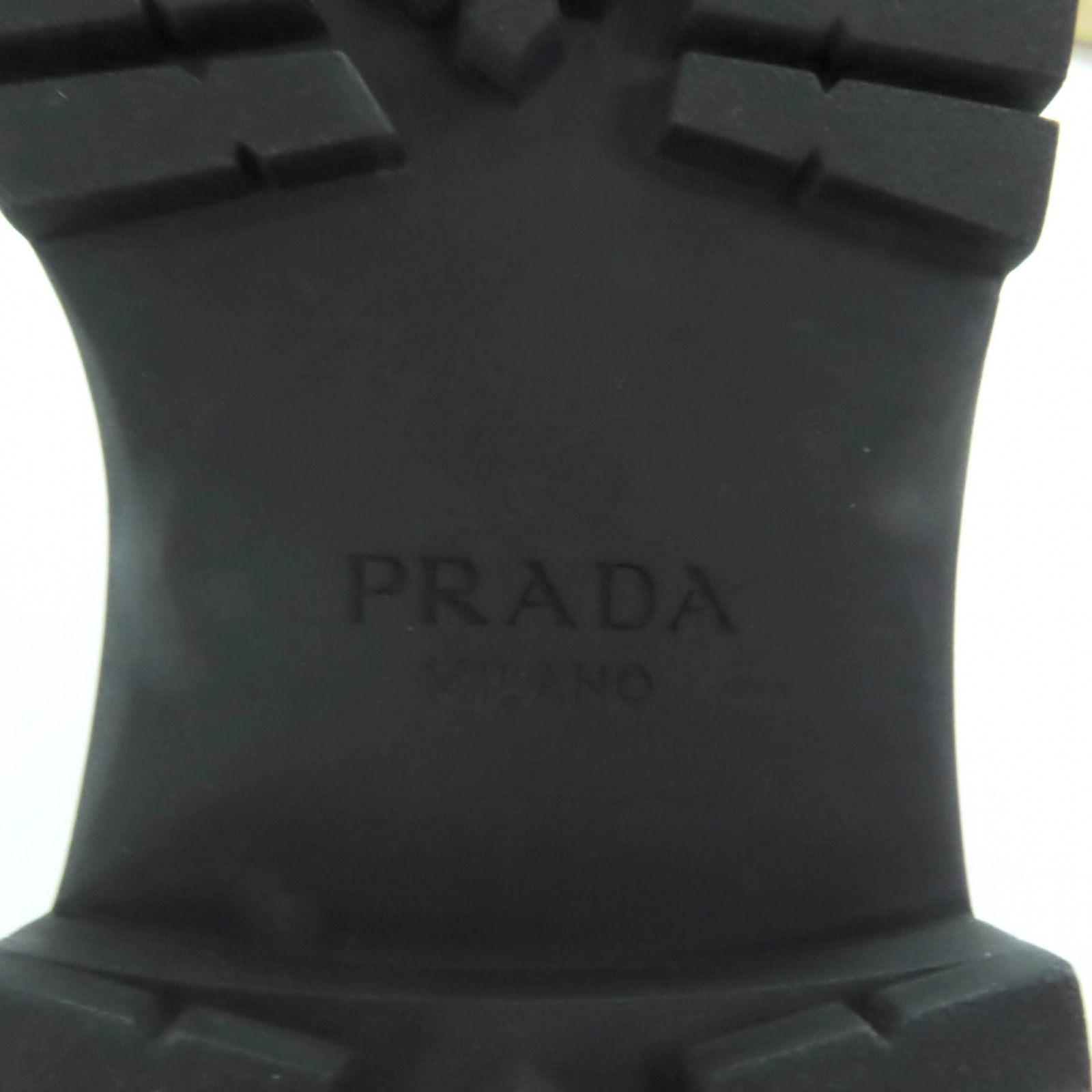 美品◇PRADA プラダ 1U635N トライアングルロゴプレート付き ミドル丈