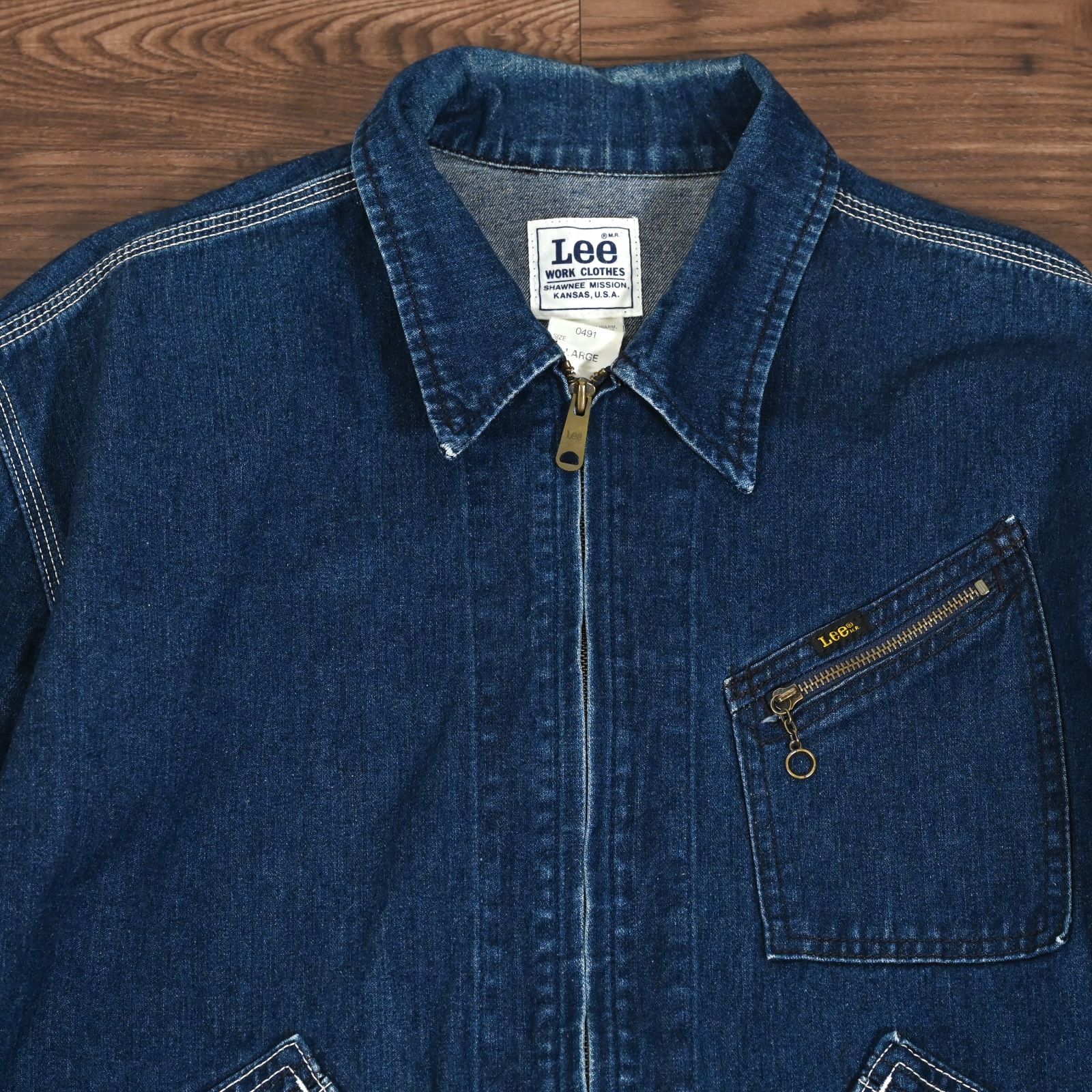リー　LEE　デニムジャケット　91-B　0491　日本製　Lサイズ LEE リー 91-B復刻 デニムジャケット 0491 Lサイズ - メルカリ