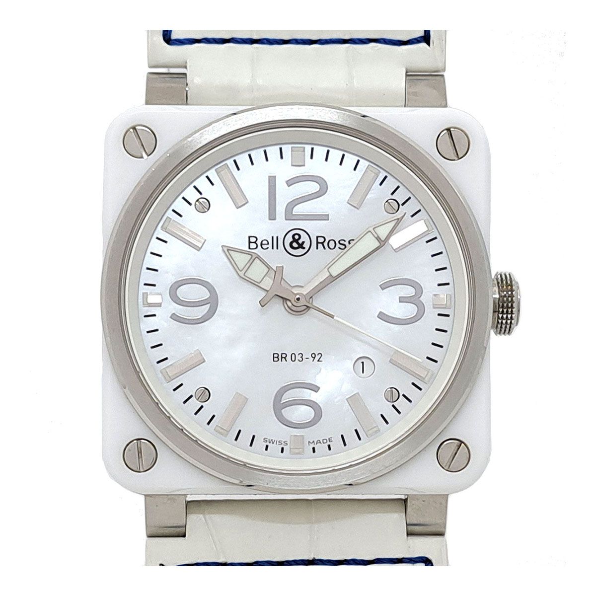 ベル＆ロス ホワイトセラミック シェル文字盤 BR03-92 自動巻き ステンレススティール セラミック メンズ Bell＆Ross【中古】 【時計】